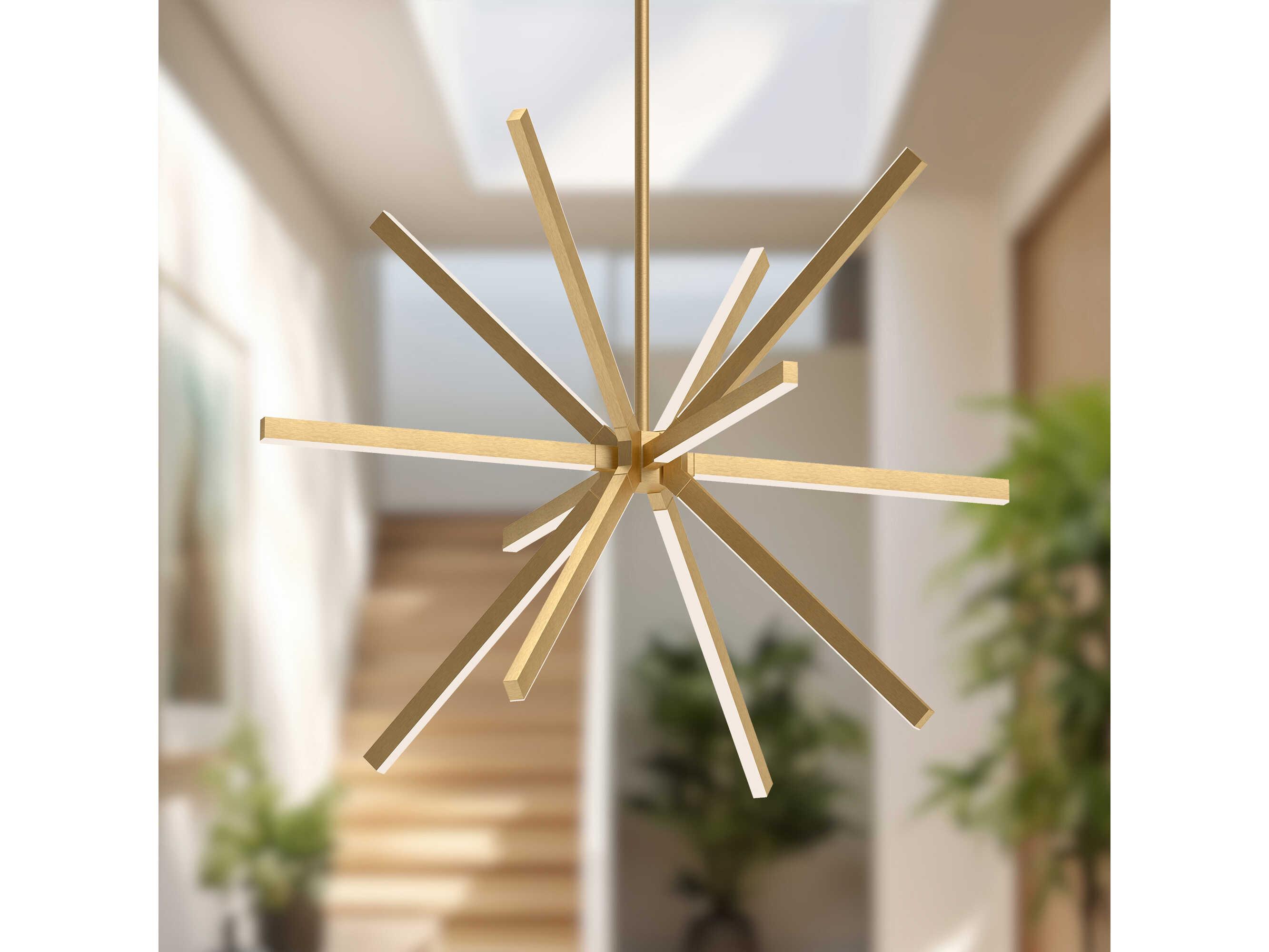 Kuzco Lighting Sirius Brushed Gold Sputnik Chandelier
