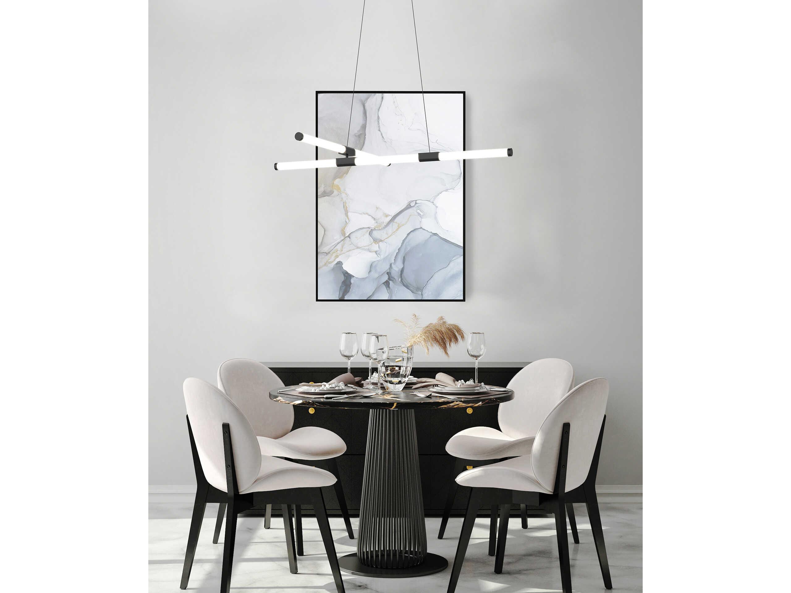 Kuzco Lighting Akari Black Linear Chandelier