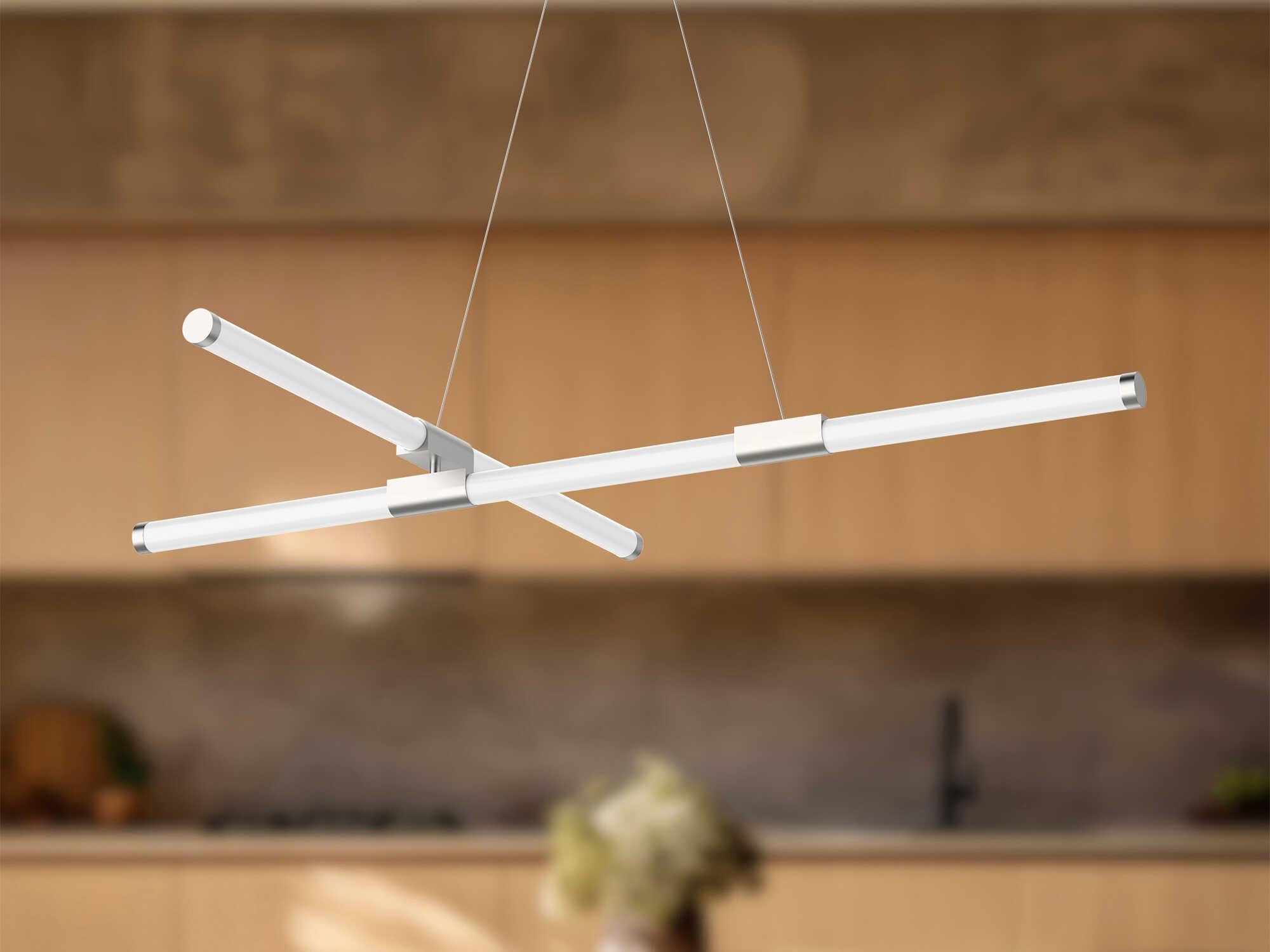 Kuzco Lighting Akari Brushed Nickel Linear Chandelier