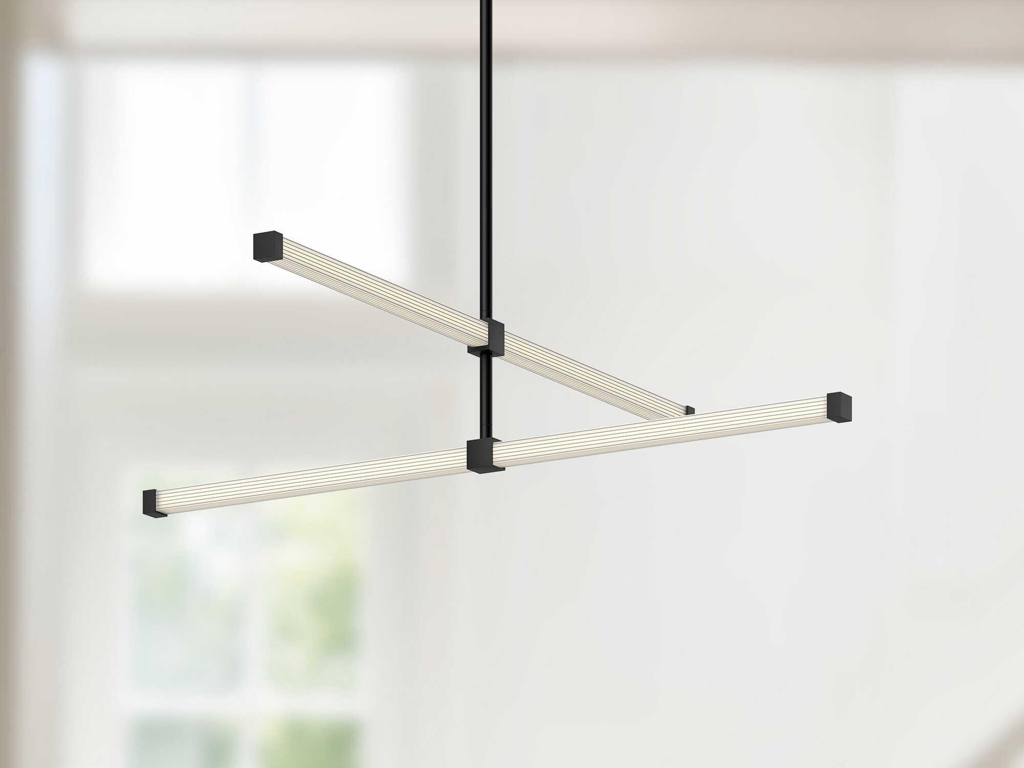 Kuzco Lighting Blade Black Linear Chandelier