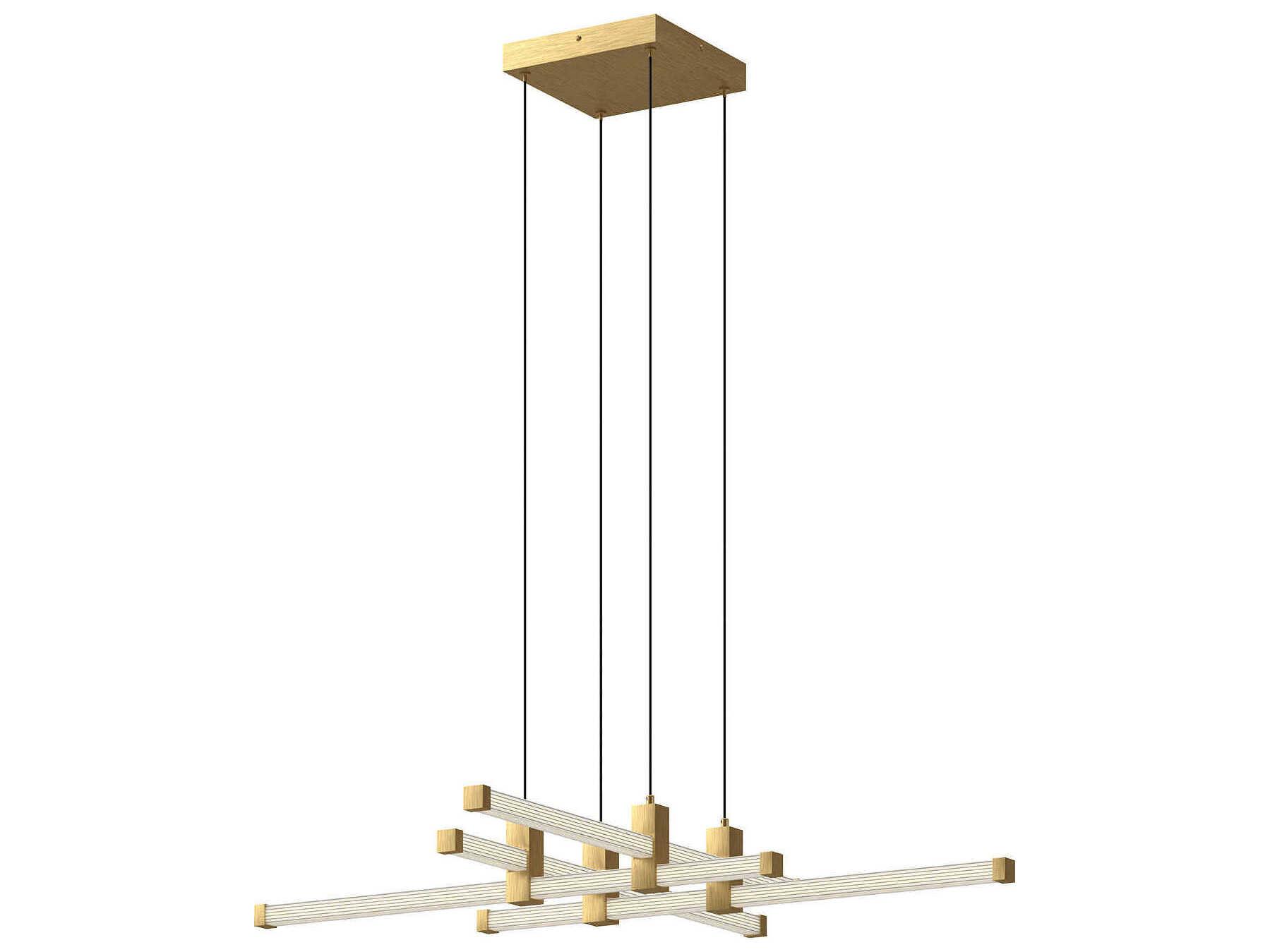 Kuzco Lighting Blade Brushed Gold Linear Chandelier