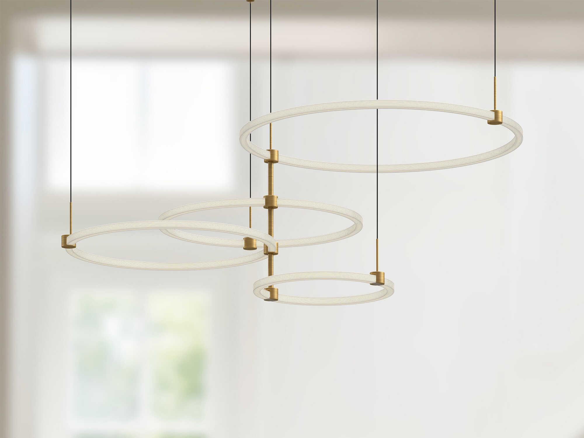 Kuzco Lighting Bruni Brushed Gold Round Chandelier