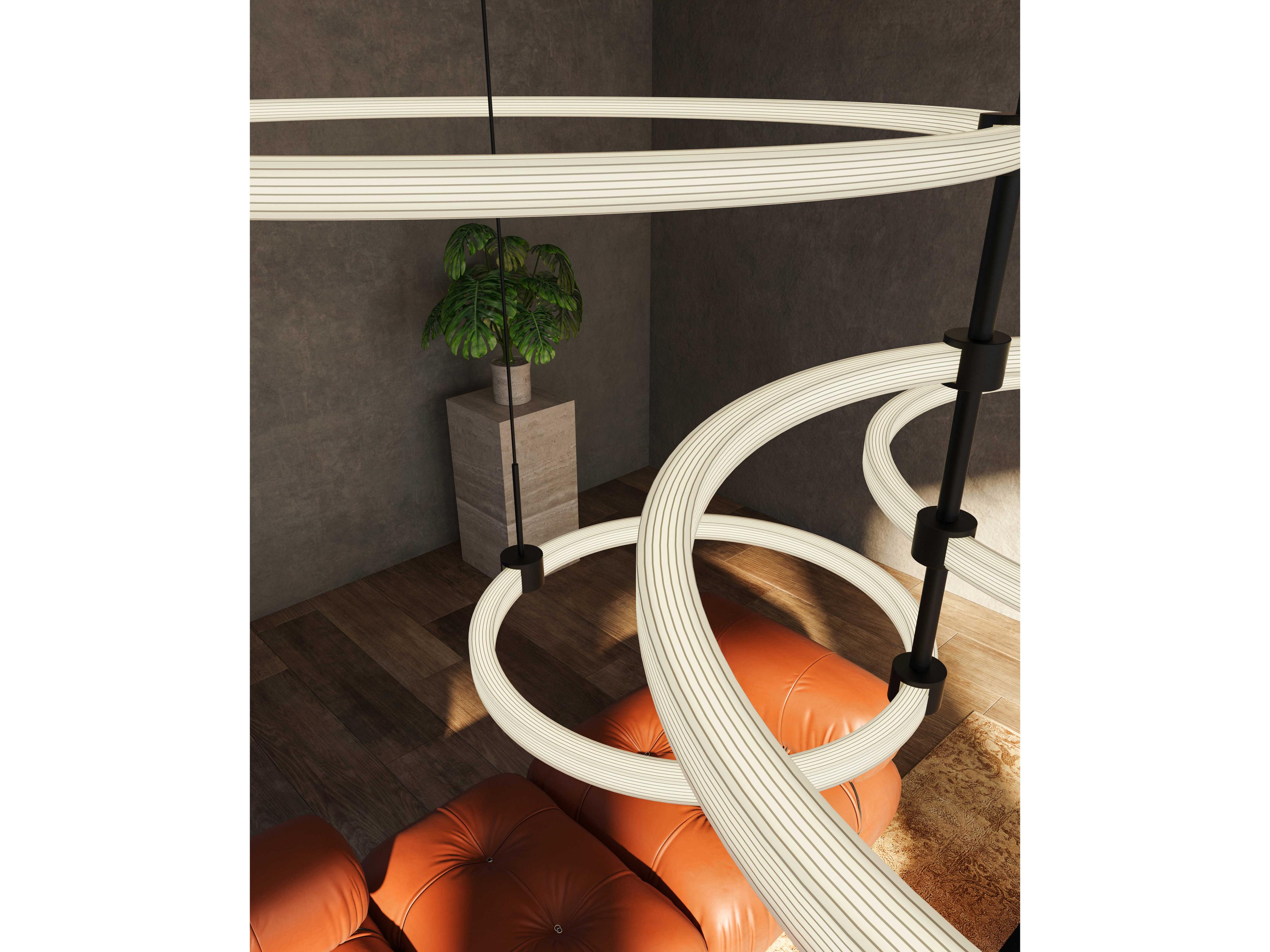 Kuzco Lighting Bruni Black Round Chandelier