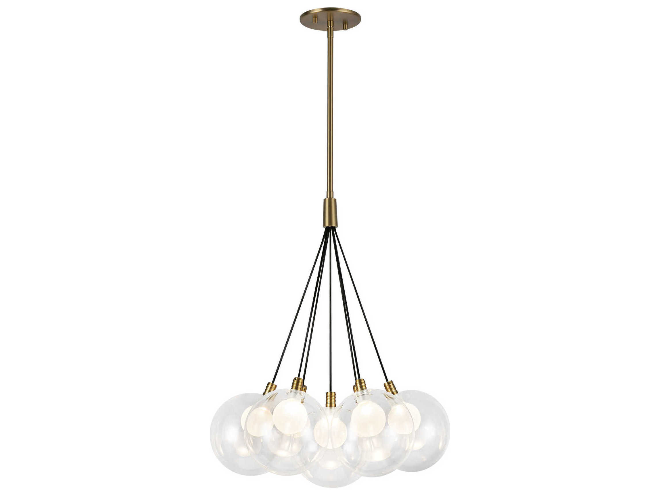Kuzco Lighting Bolla Brushed Gold Globe Chandelier