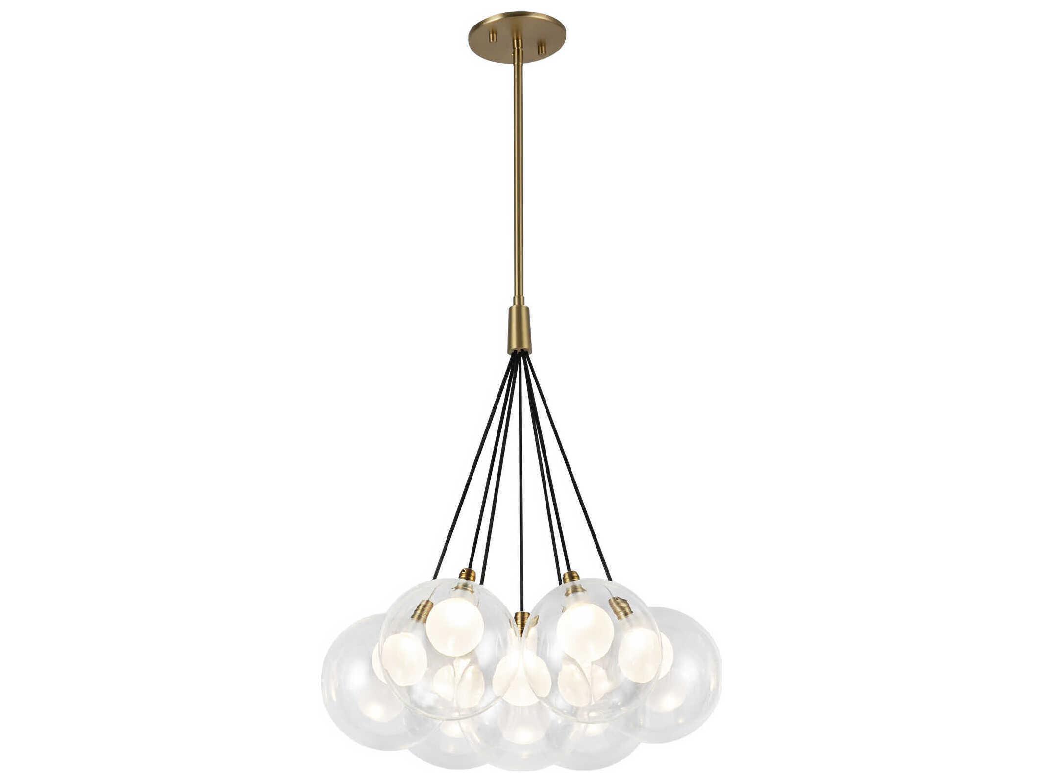 Kuzco Lighting Bolla Brushed Gold Globe Chandelier