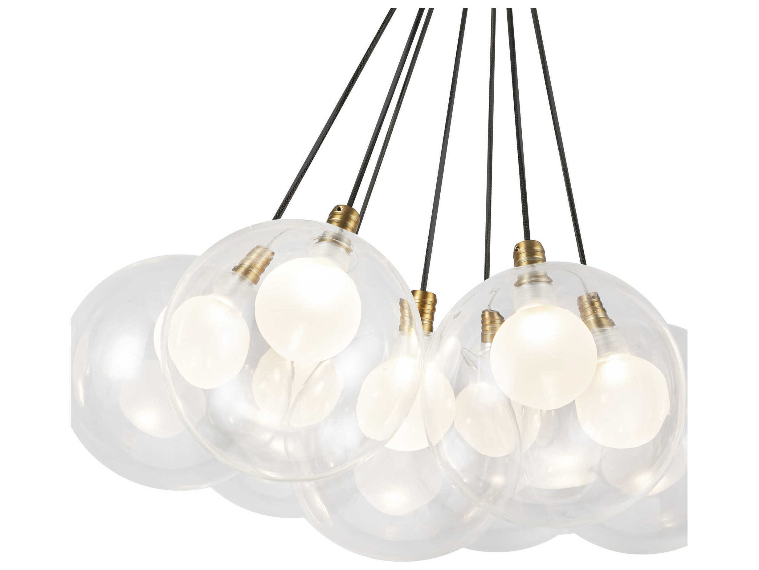 Kuzco Lighting Bolla Brushed Gold Globe Chandelier