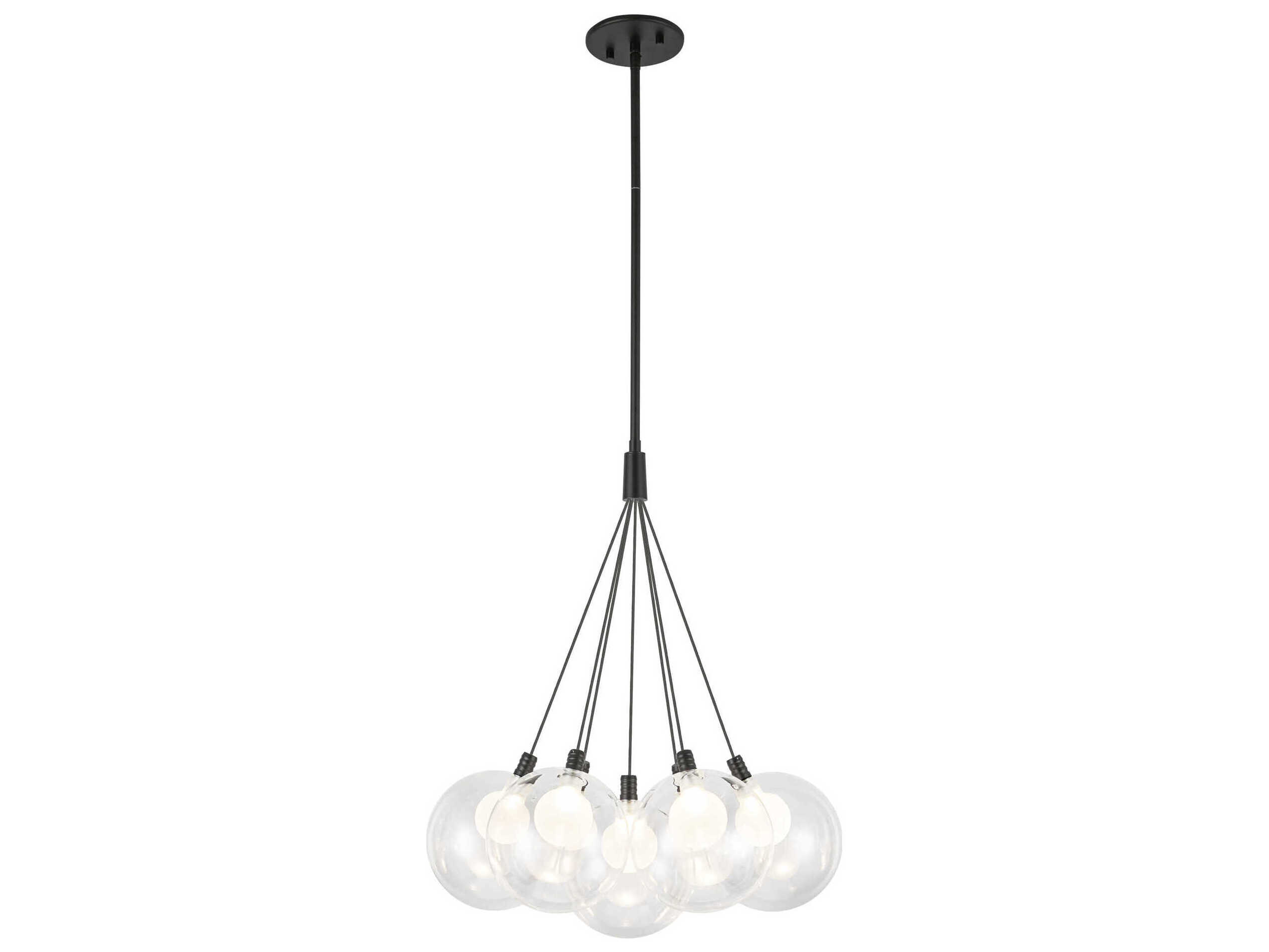 Kuzco Lighting Bolla Black Globe Chandelier