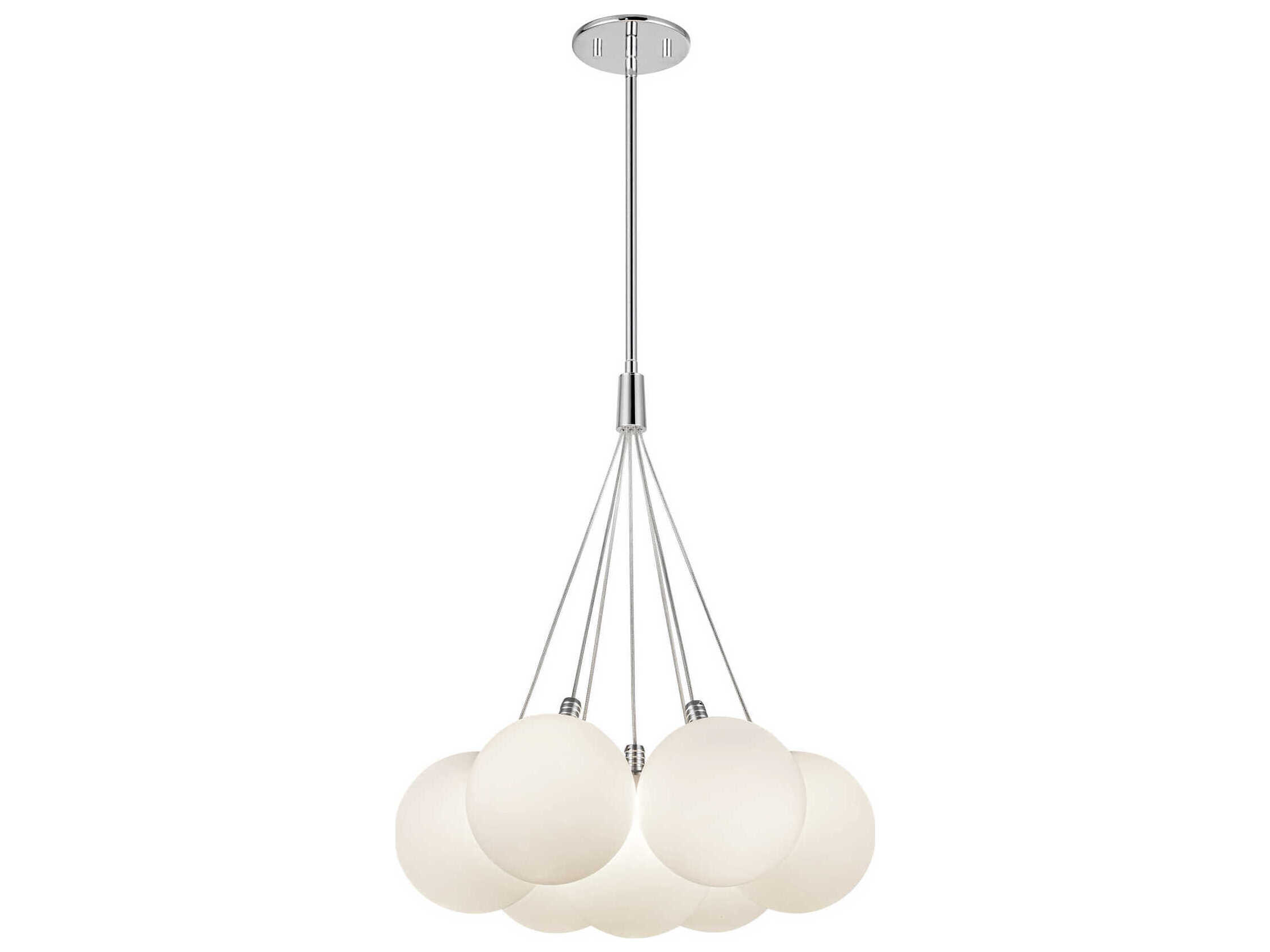 Kuzco Lighting Bolla Opal Glass Clear Globe Chandelier