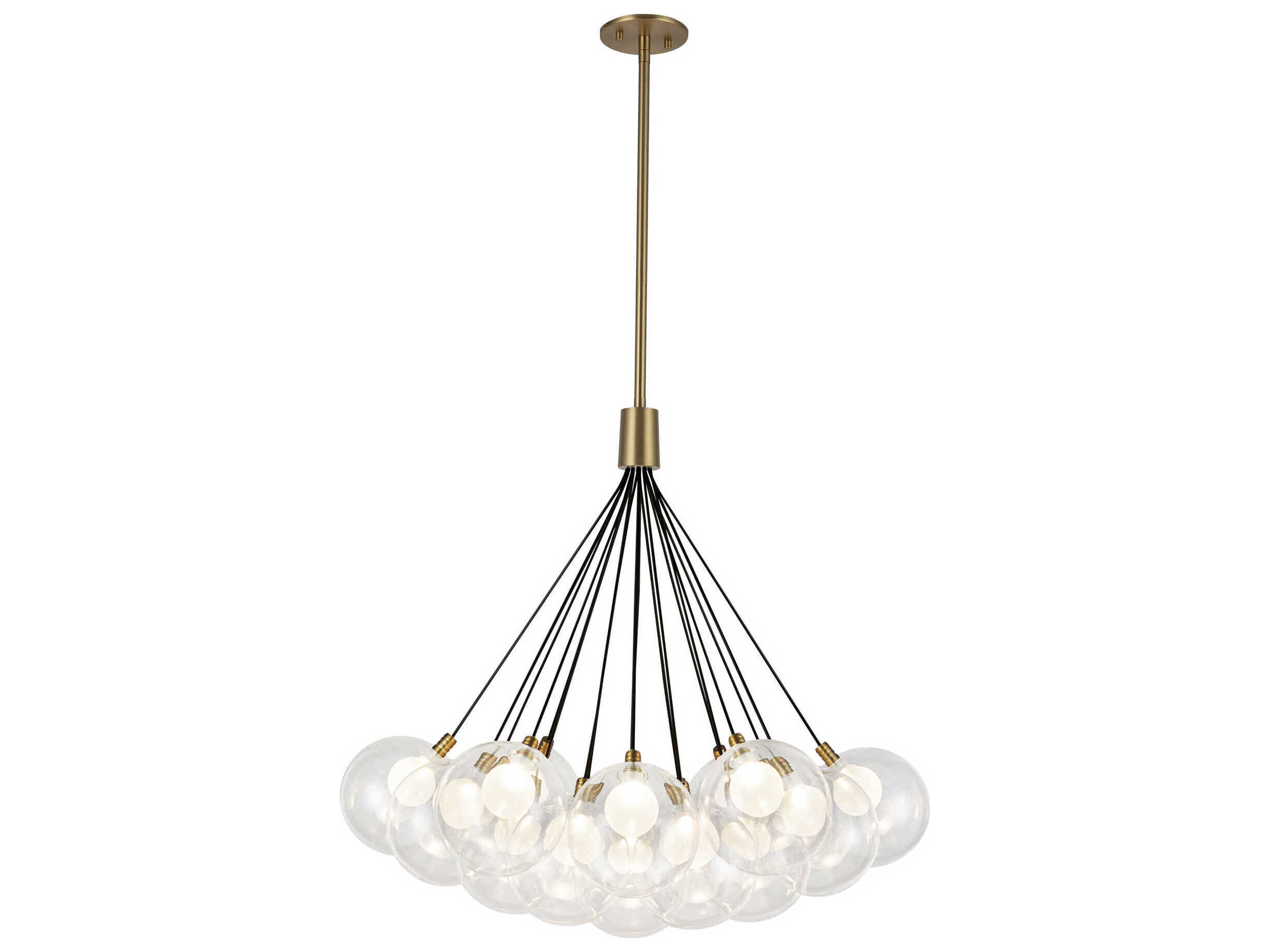 Kuzco Lighting Bolla Brushed Gold Globe Chandelier