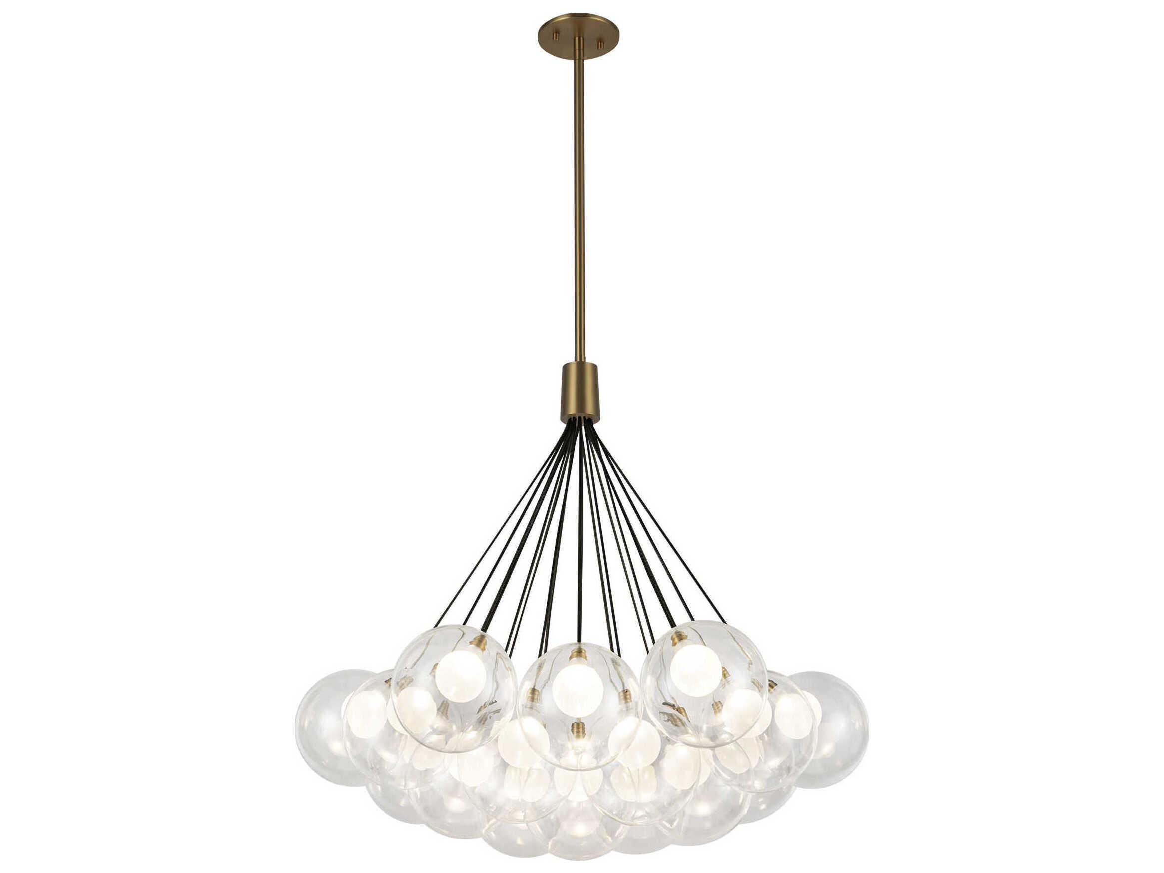 Kuzco Lighting Bolla Brushed Gold Globe Chandelier