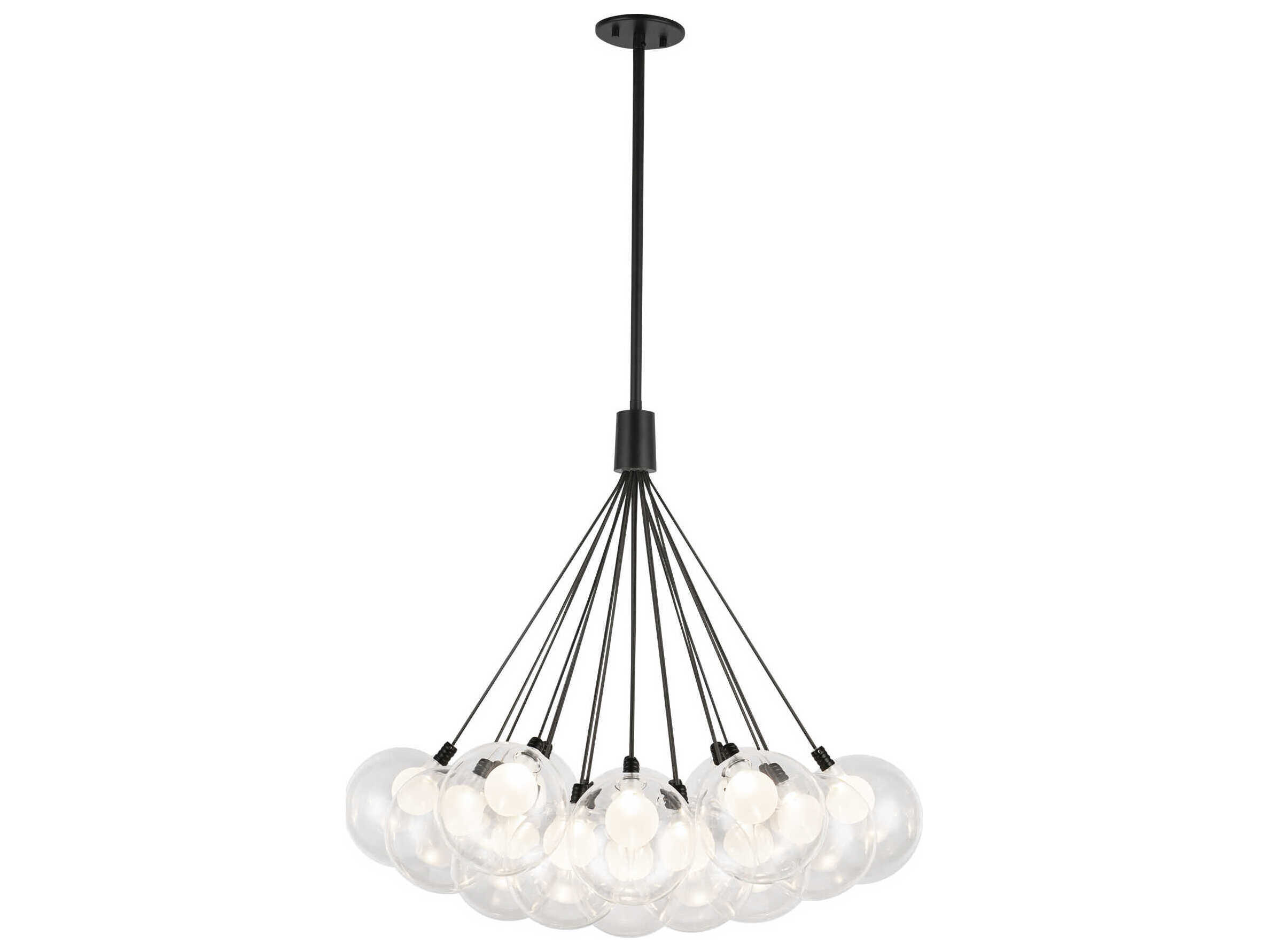 Kuzco Lighting Bolla Black Globe Chandelier