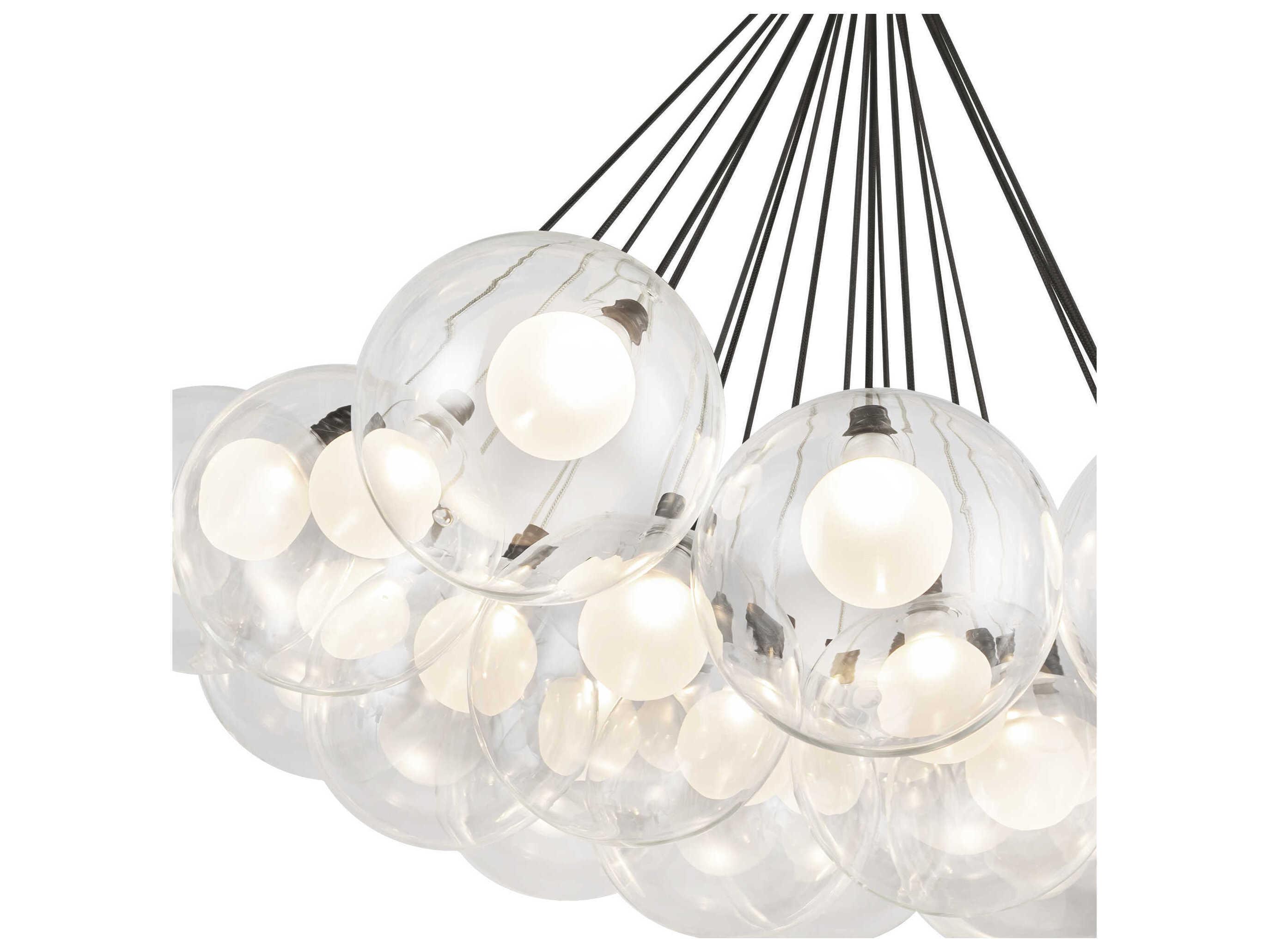 Kuzco Lighting Bolla Black Globe Chandelier