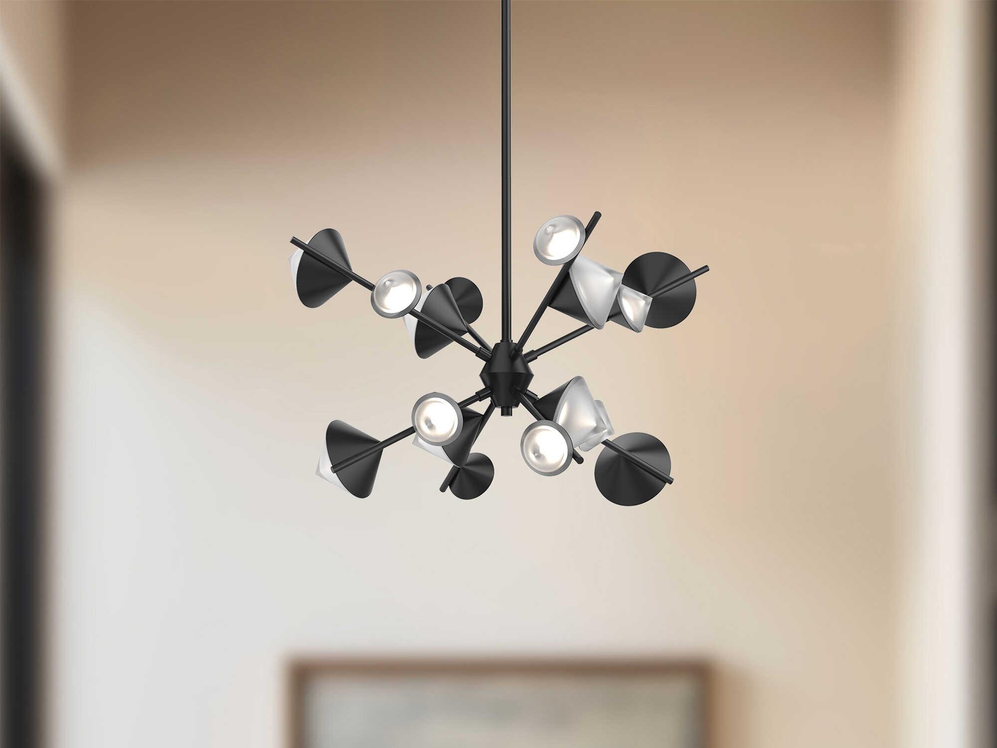 Kuzco Lighting Geode Black Sputnik Chandelier