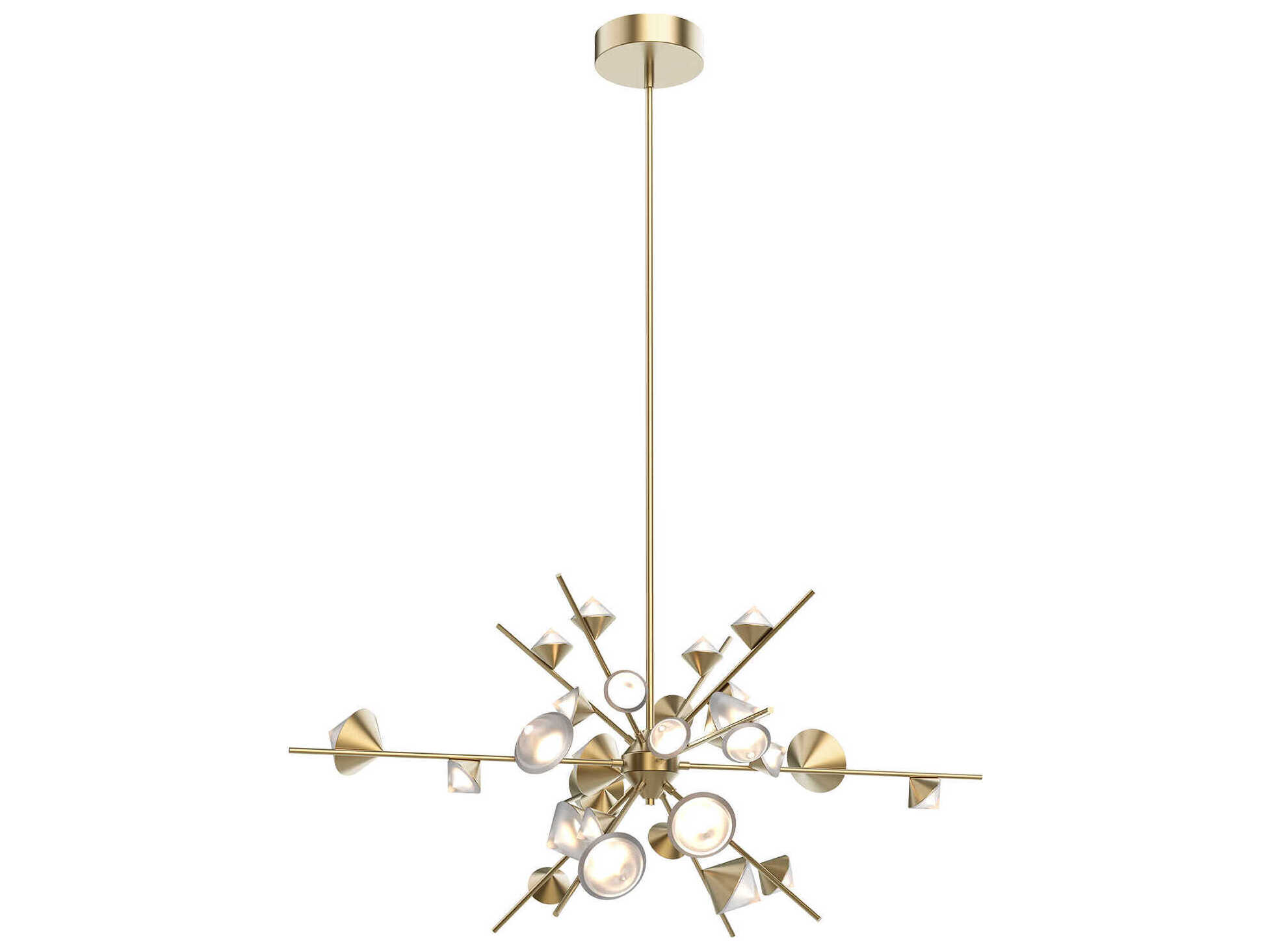Kuzco Lighting Geode Brushed Gold Sputnik Chandelier