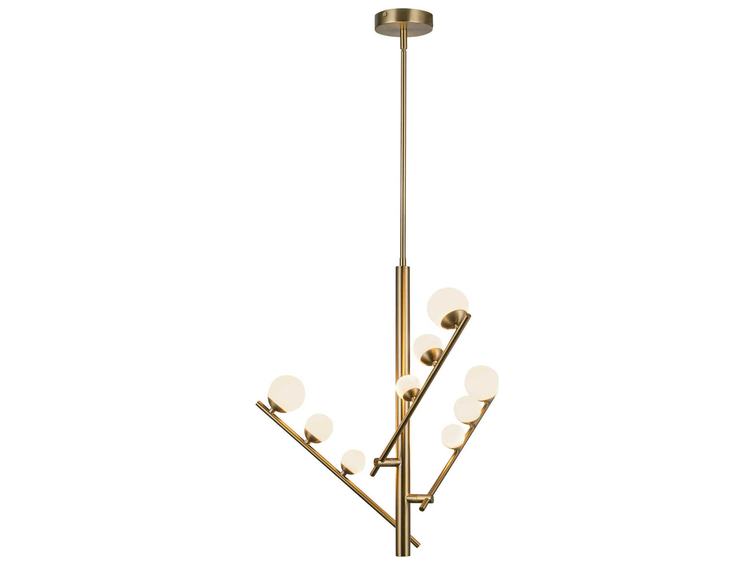 Kuzco Lighting Juniper Brushed Gold Round Chandelier