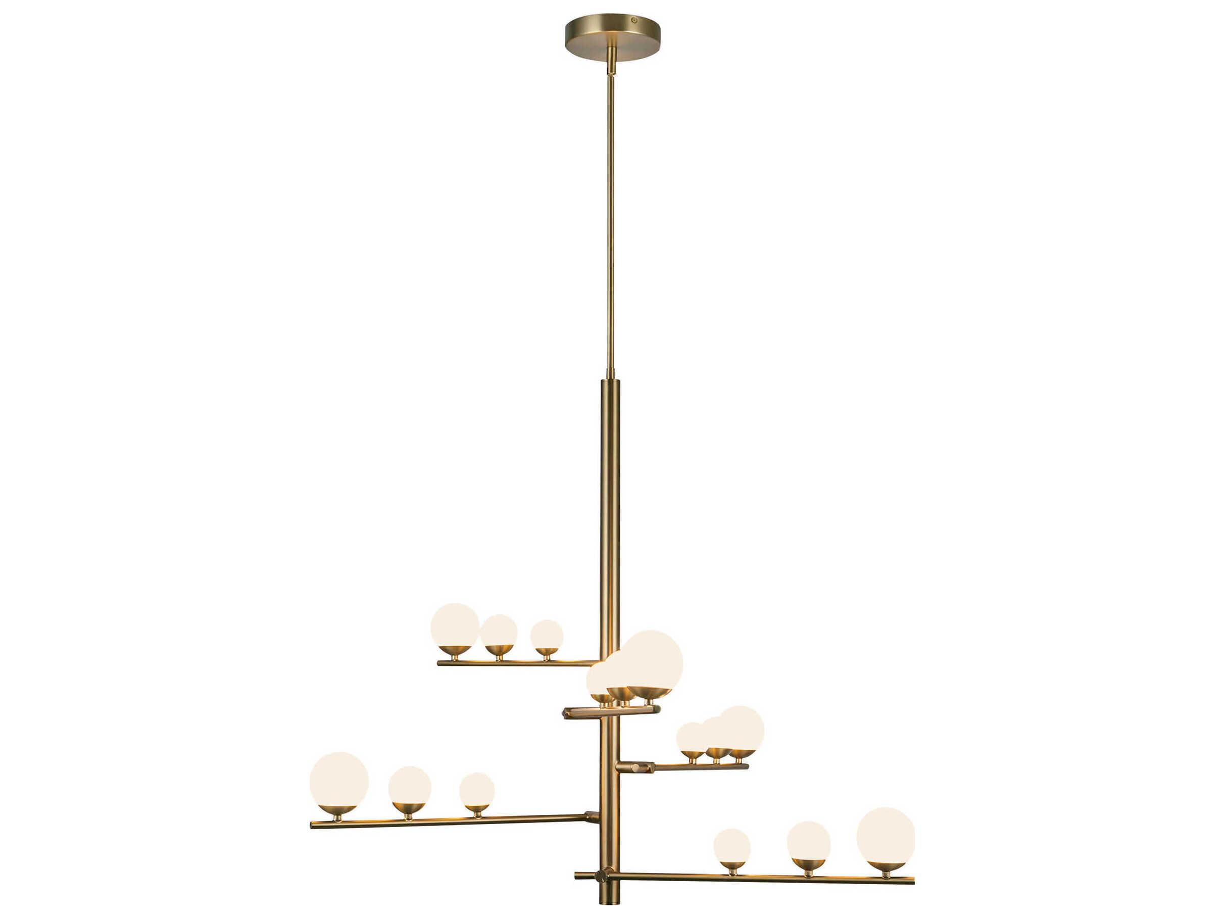 Kuzco Lighting Juniper Brushed Gold Globe Chandelier