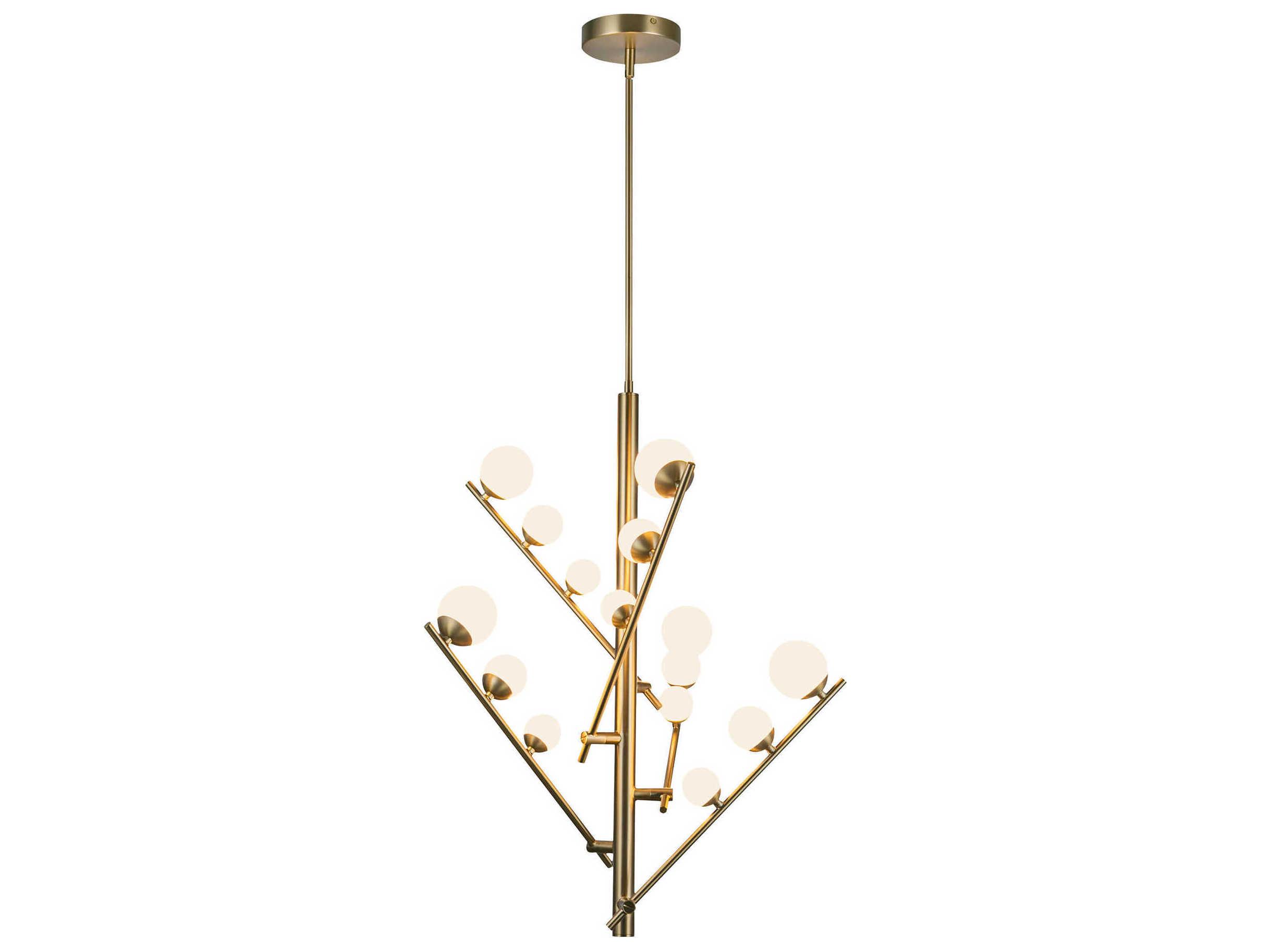 Kuzco Lighting Juniper Brushed Gold Globe Chandelier