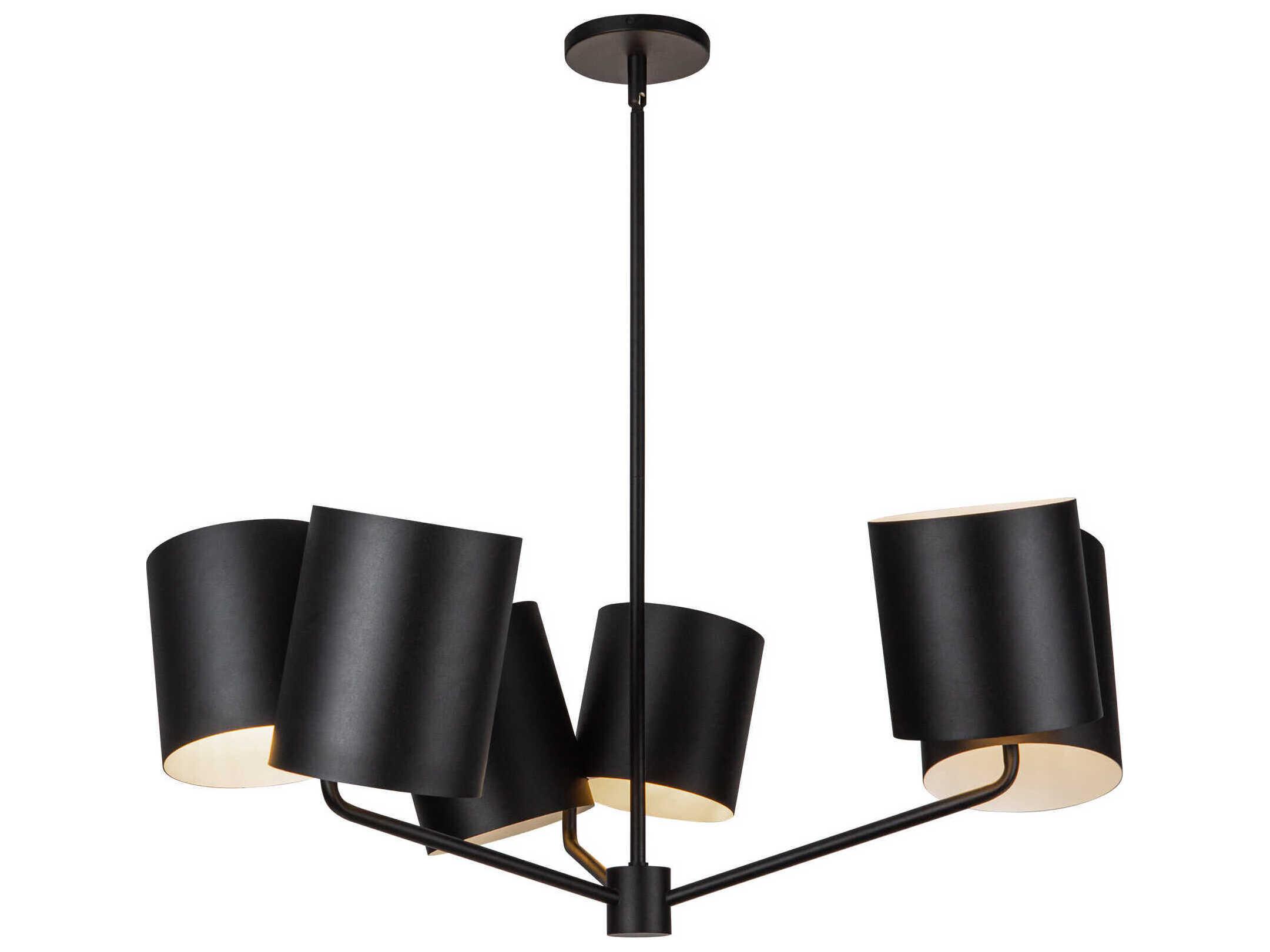 Kuzco Lighting Keiko 6-Light Black Chandelier