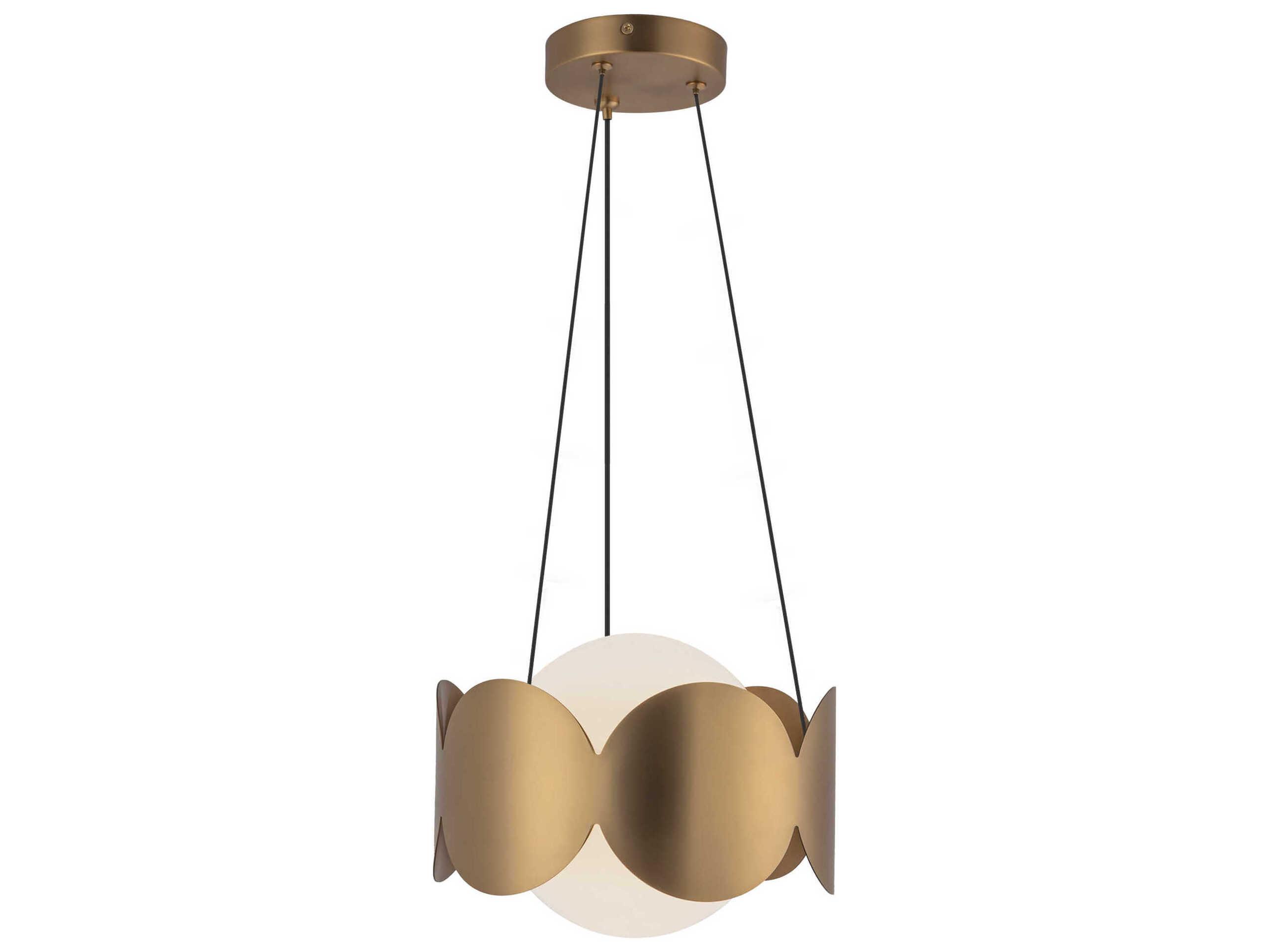 Kuzco Lighting Ciel 1-Light Brushed Gold Globe Chandelier