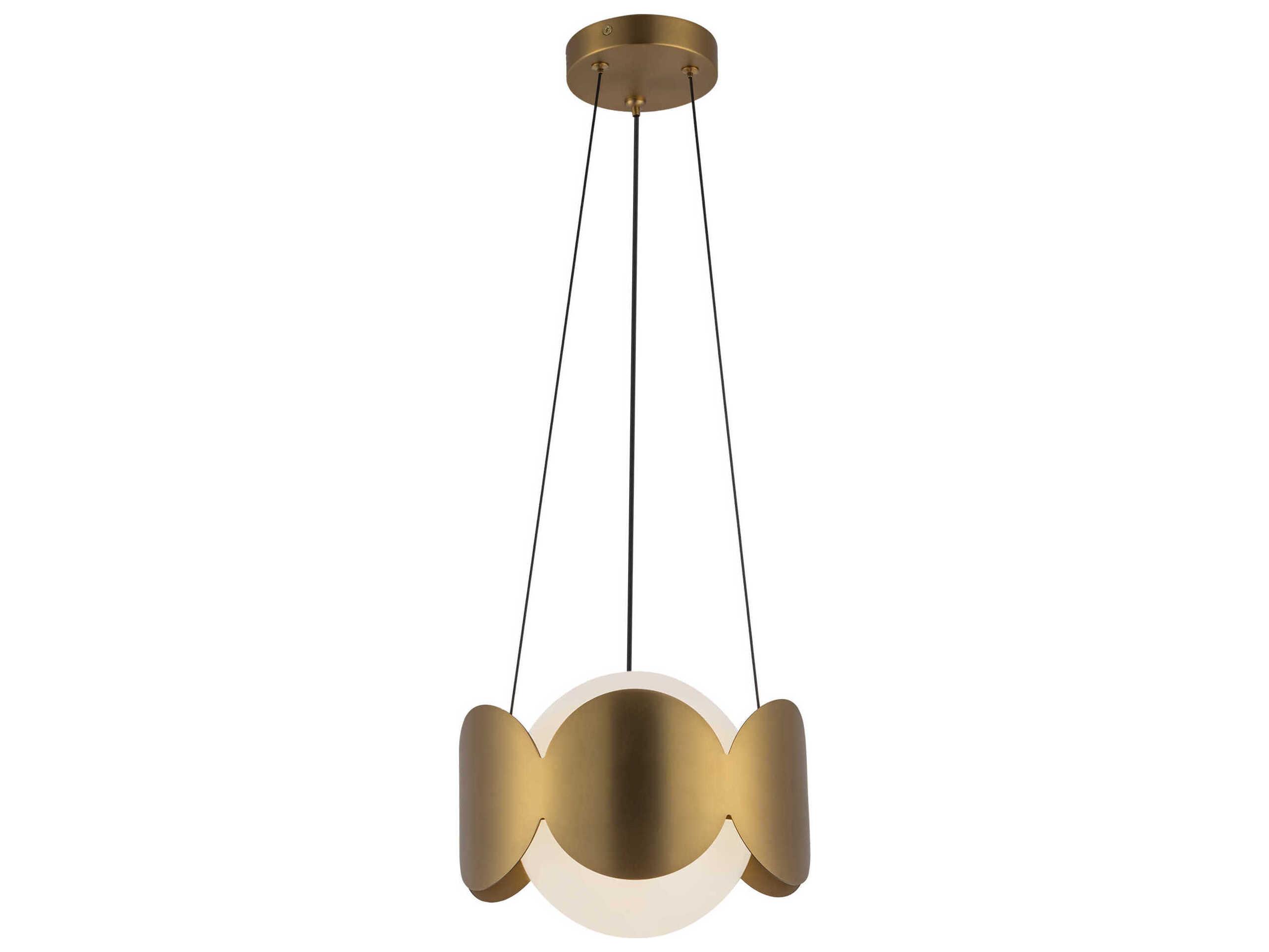 Kuzco Lighting Ciel 1-Light Brushed Gold Globe Chandelier