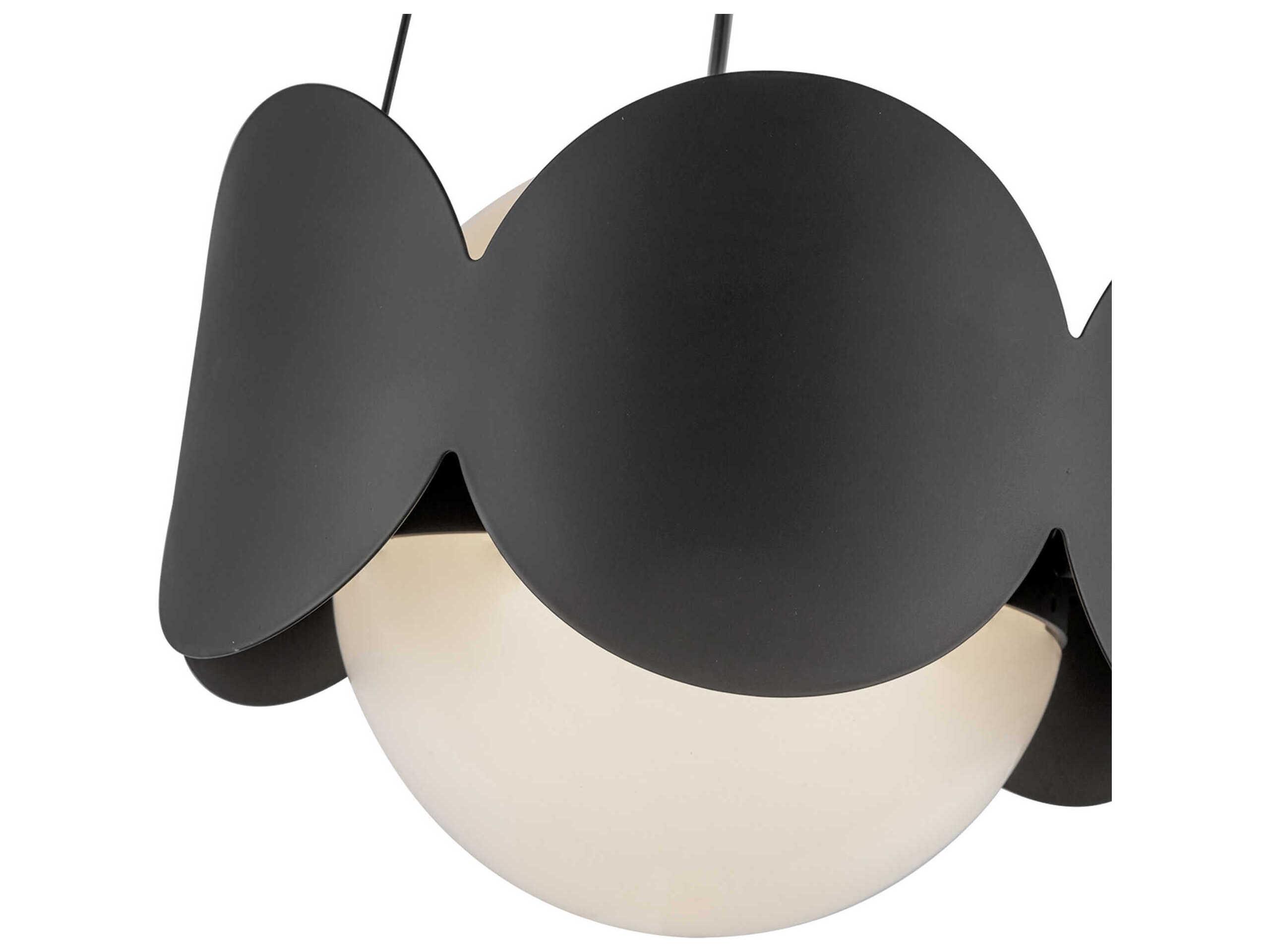 Kuzco Lighting Ciel 1-Light Black Globe Chandelier