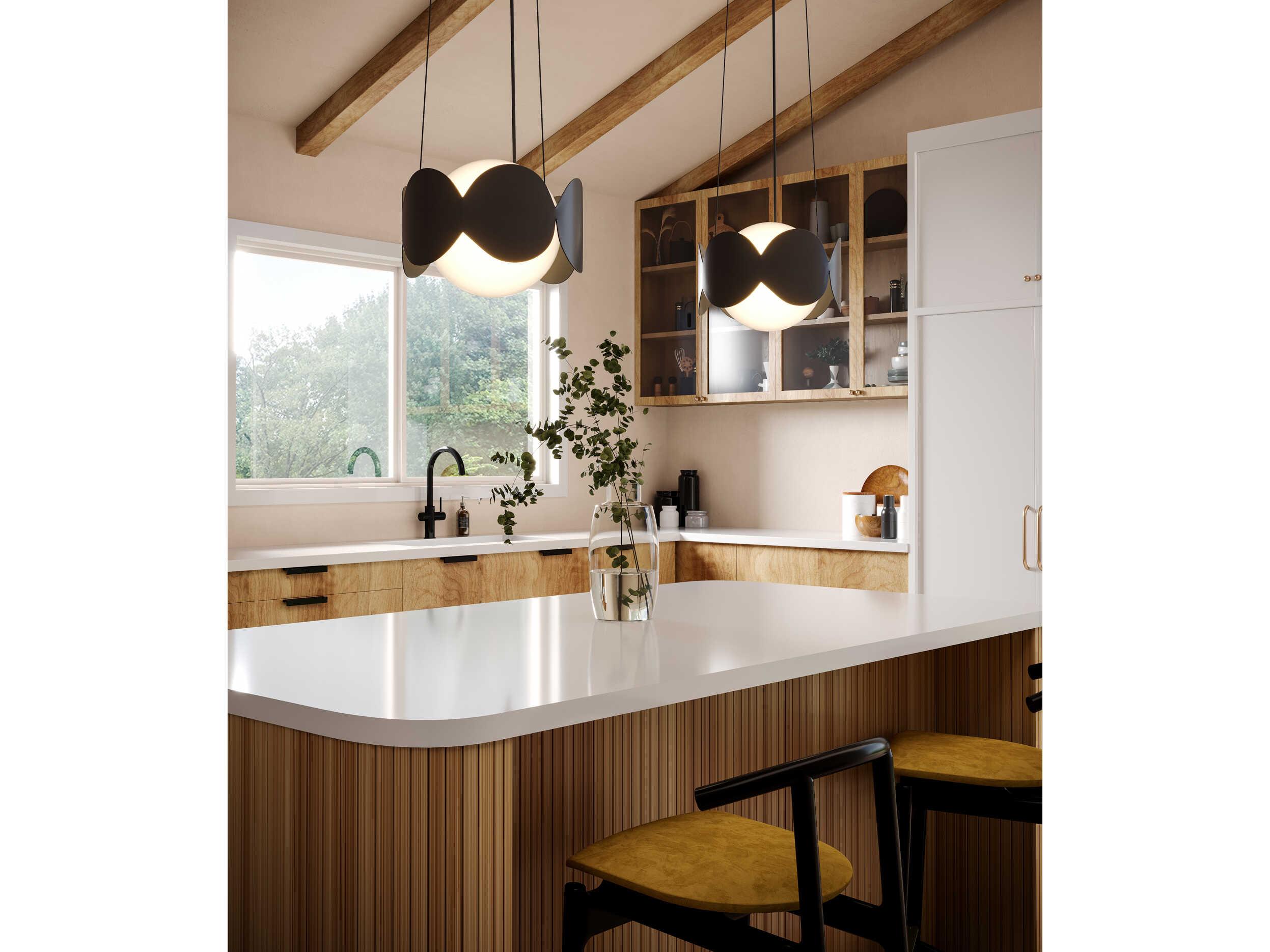 Kuzco Lighting Ciel 1-Light Black Globe Chandelier