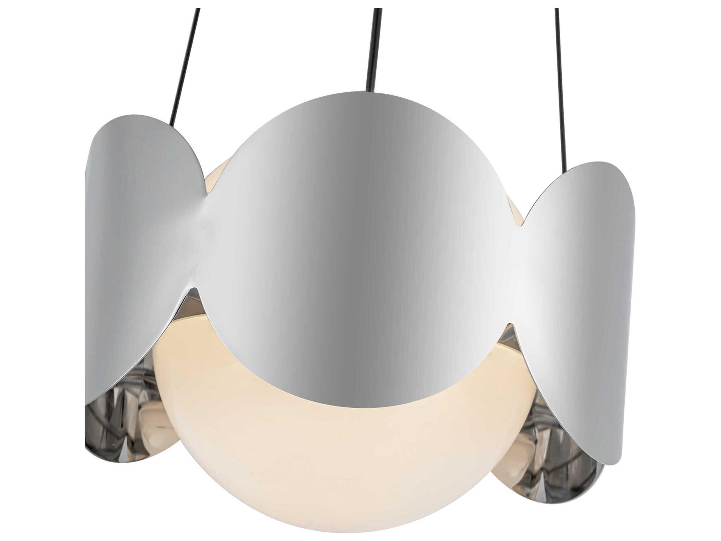 Kuzco Lighting Ciel 1-Light Chrome Globe Chandelier