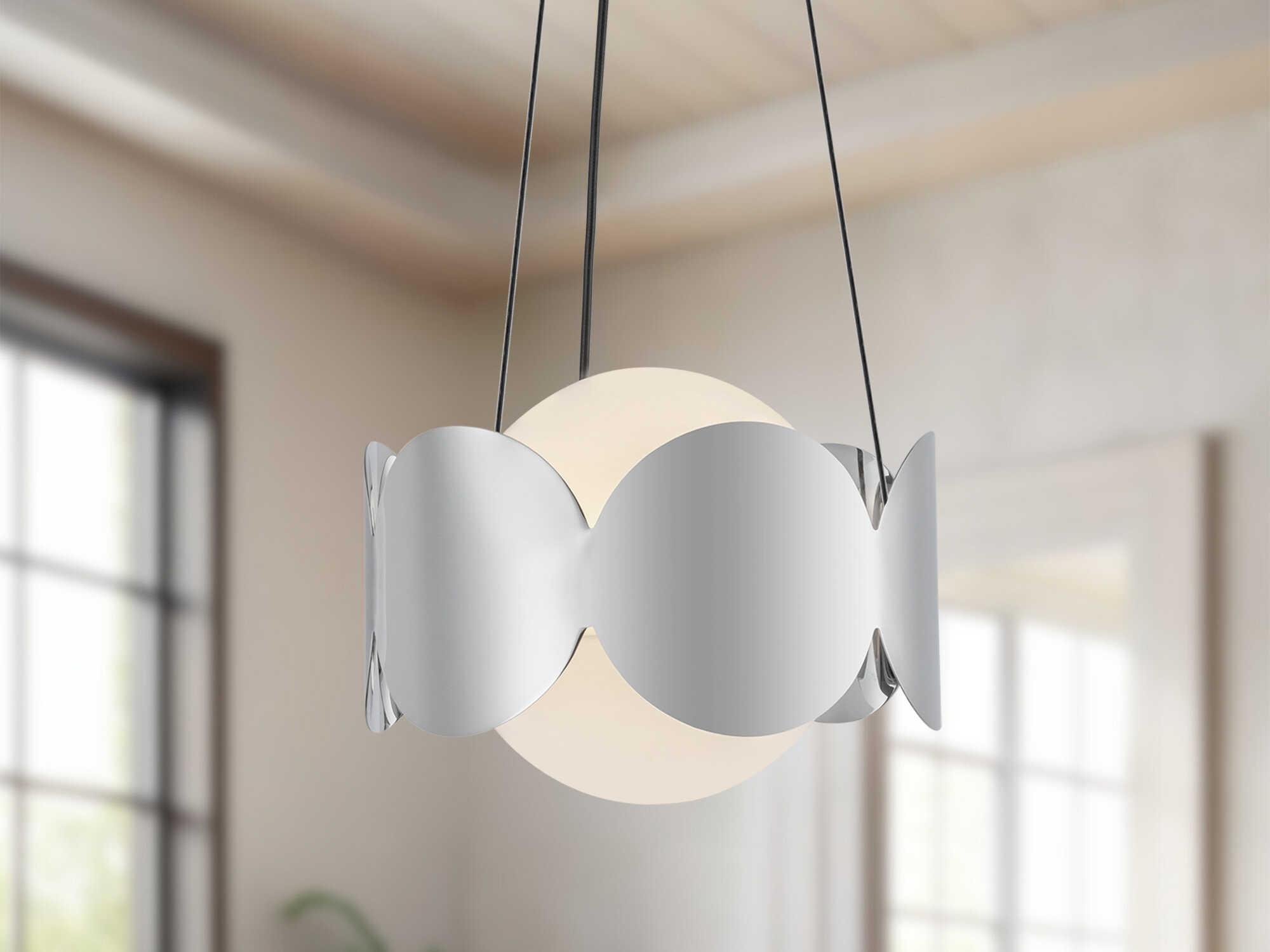 Kuzco Lighting Ciel 1-Light Chrome Globe Chandelier