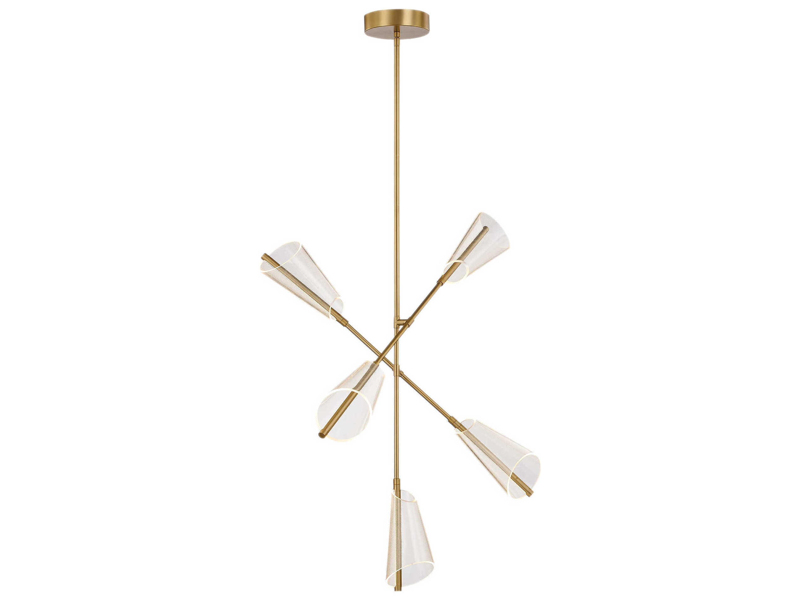 Kuzco Lighting Mulberry Brushed Gold Sputnik Chandelier