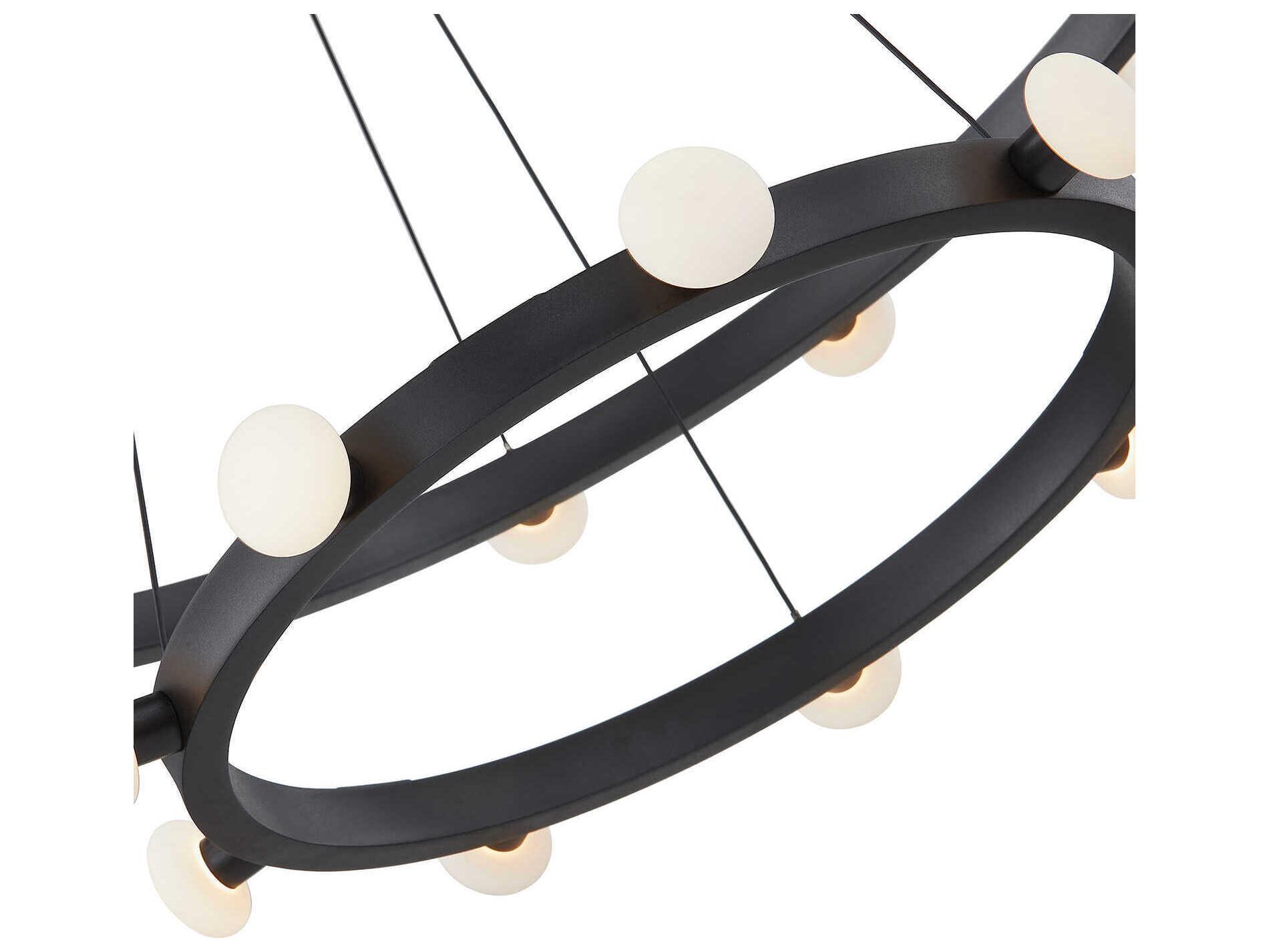 Kuzco Lighting Rezz Black Round Chandelier