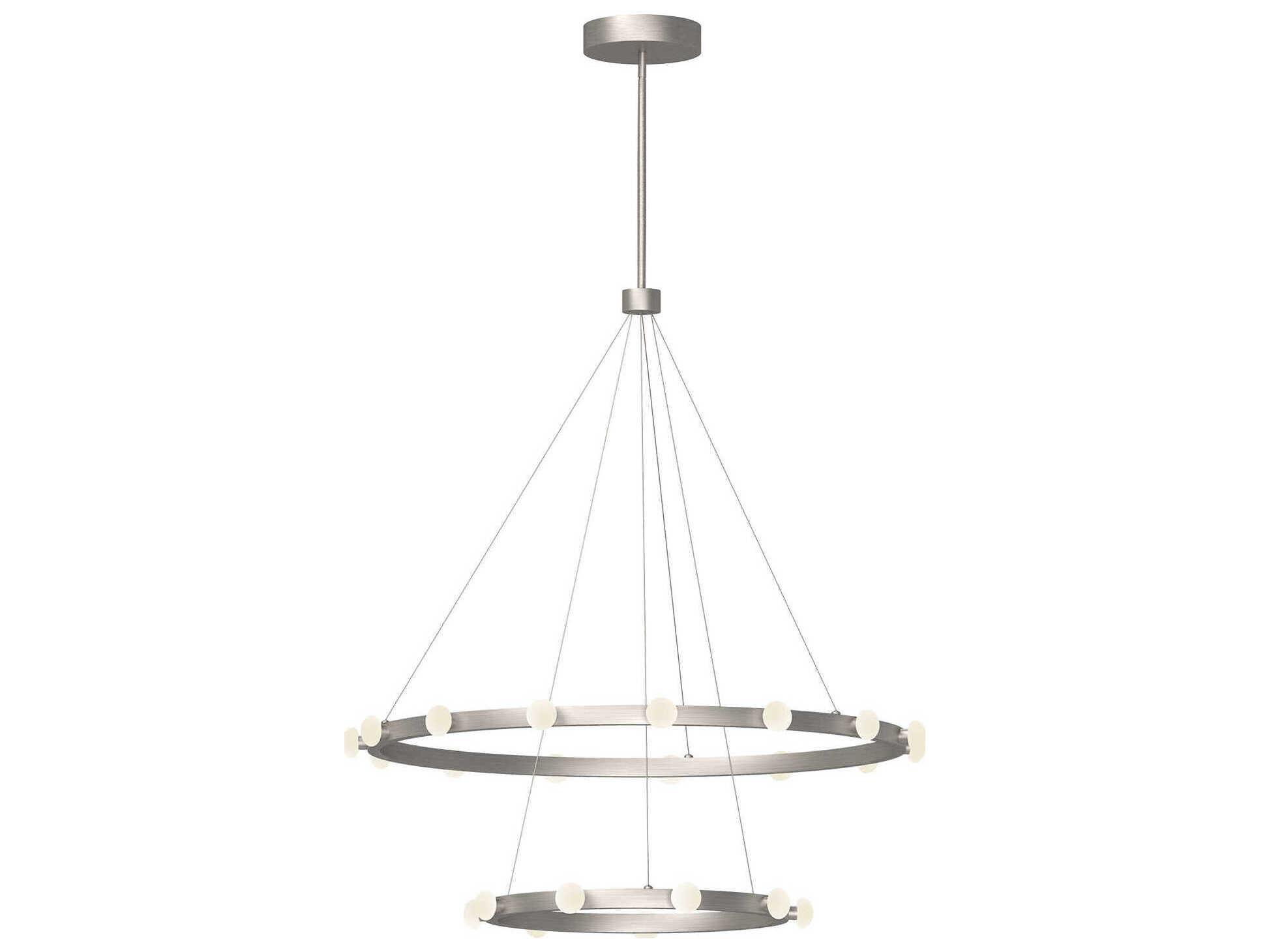 Kuzco Lighting Rezz Brushed Nickel Round Chandelier