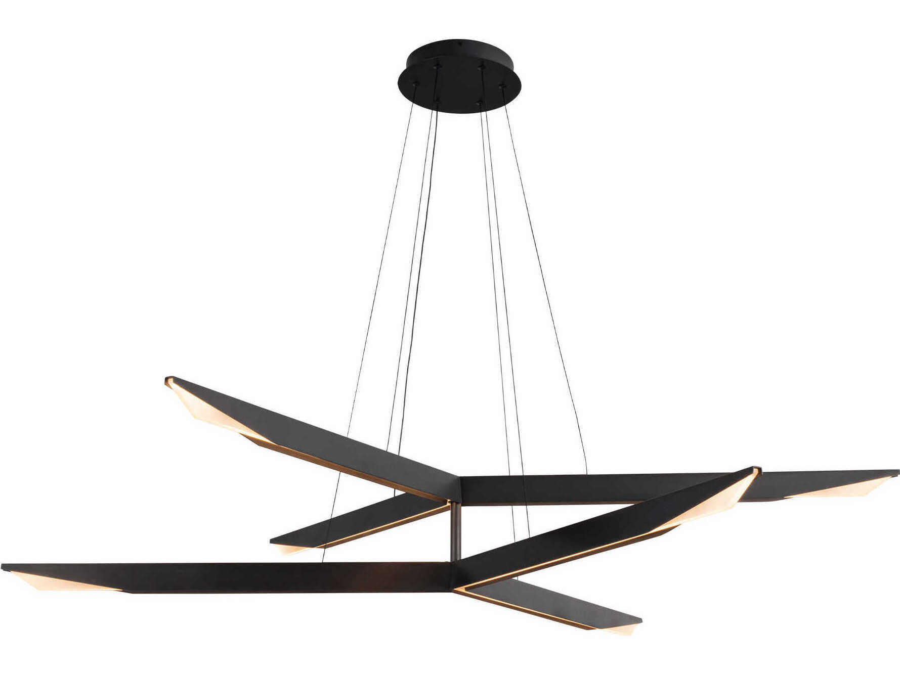 Kuzco Lighting Tachi Urban Bronze Black Geometric Linear Chandelier