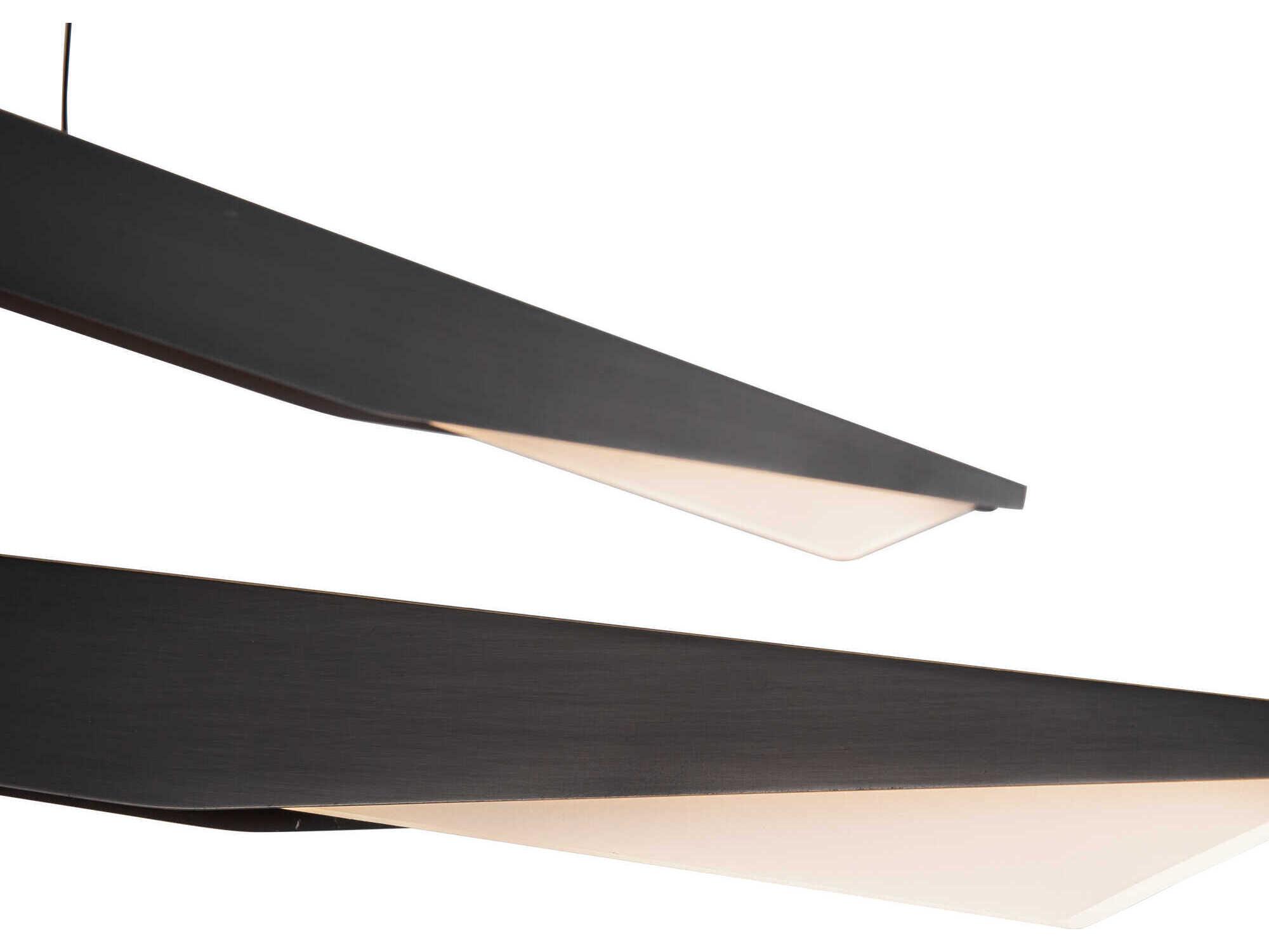 Kuzco Lighting Tachi Urban Bronze Black Geometric Linear Chandelier