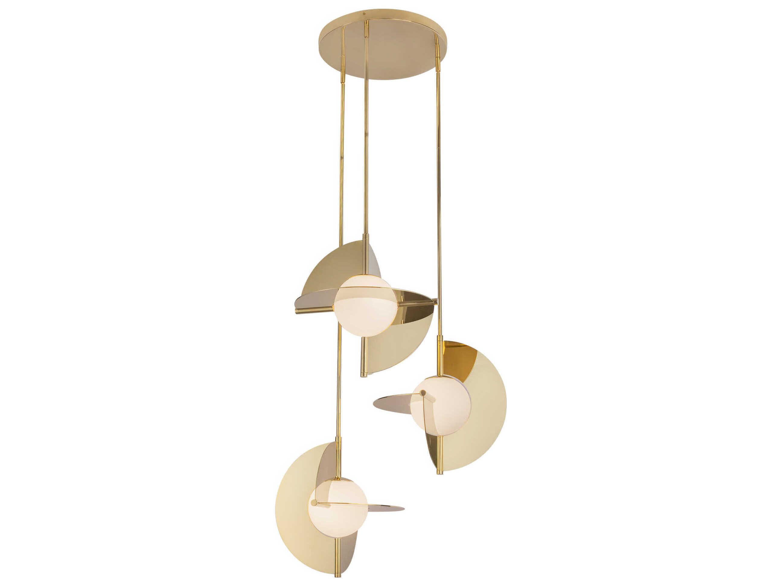 Kuzco Lighting Scorpio Metallic Brass Geometric Chandelier