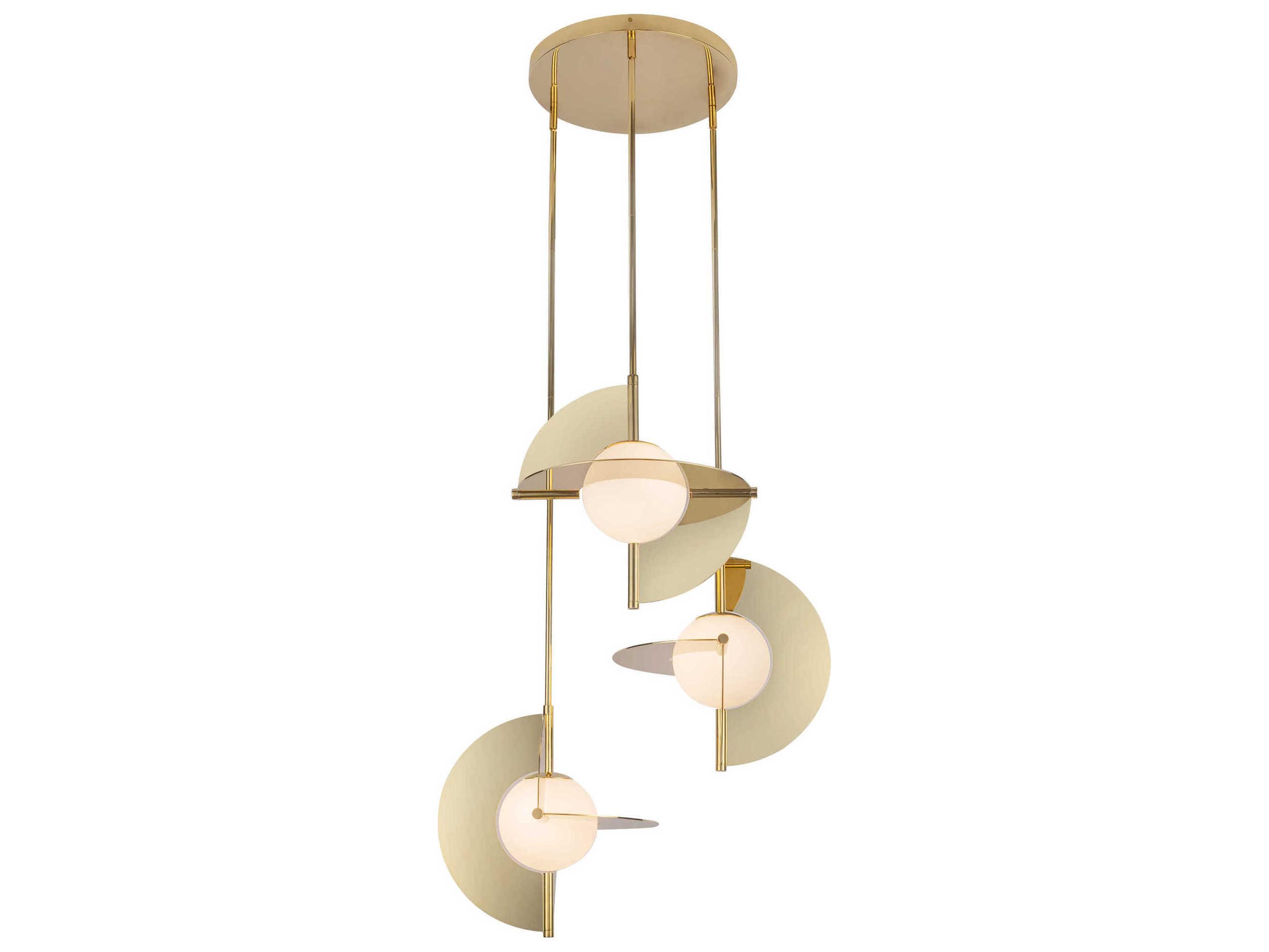 Kuzco Lighting Scorpio Metallic Brass Geometric Chandelier