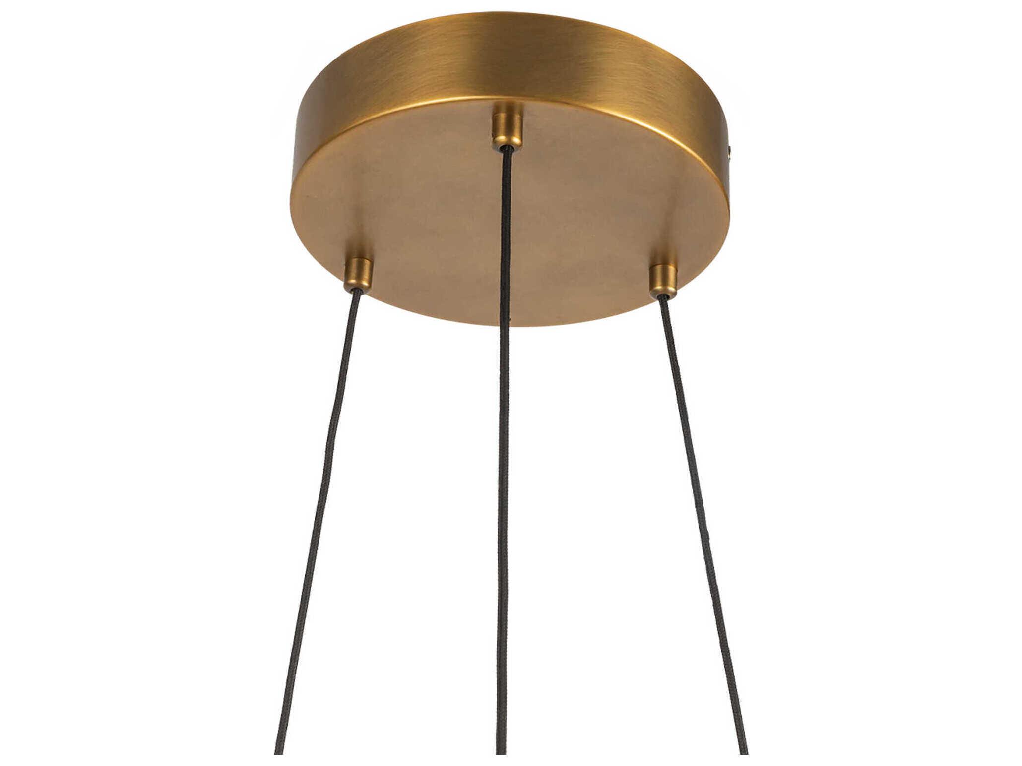 Kuzco Lighting Lex Vintage Brass Linear Chandelier