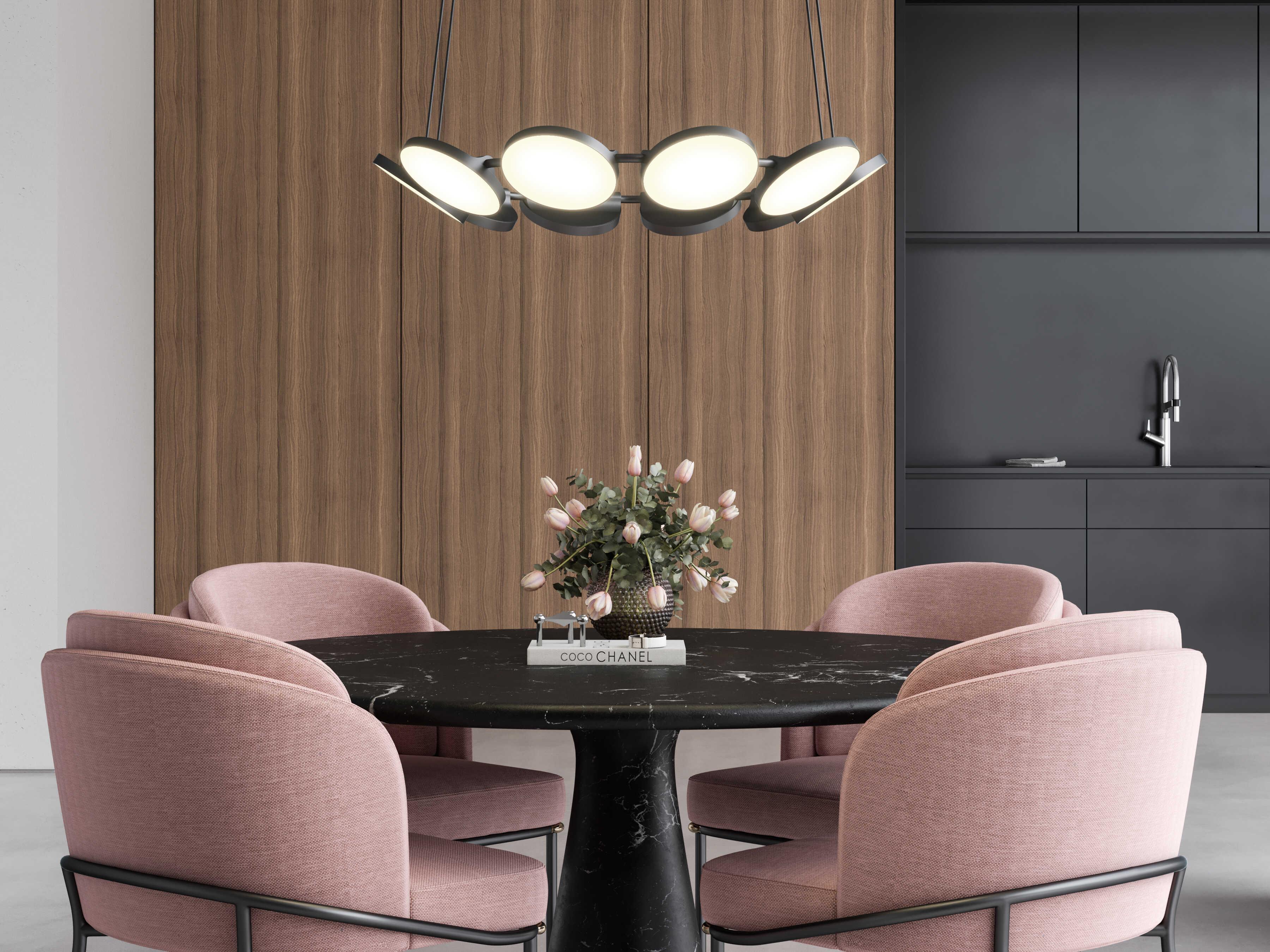 Kuzco Lighting Novel Black Round Chandelier