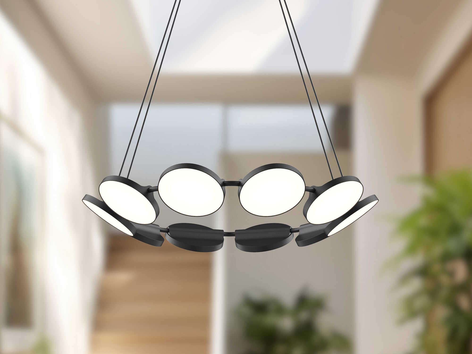 Kuzco Lighting Novel Black Round Chandelier