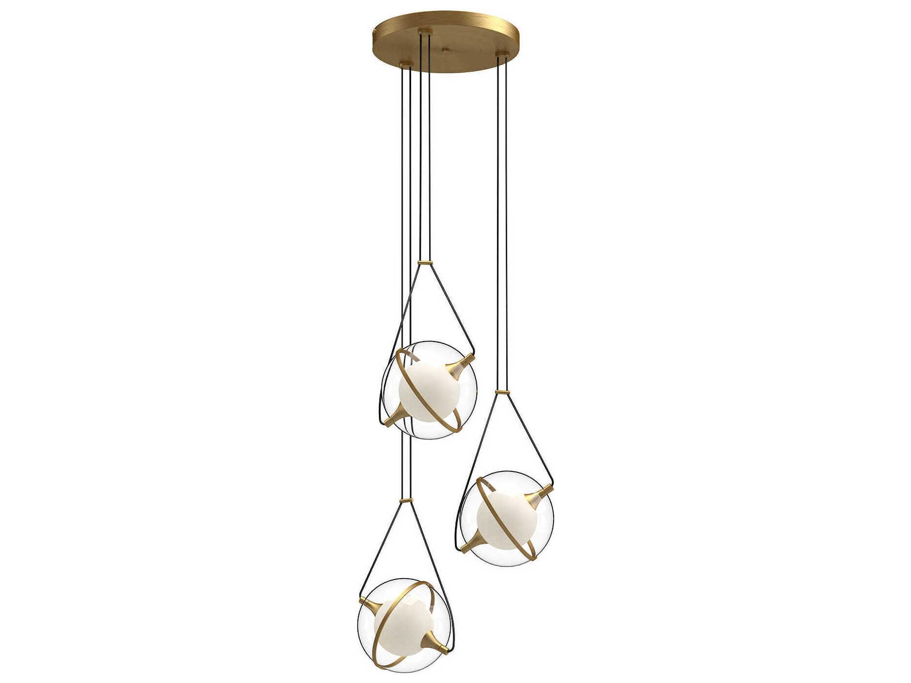 Kuzco Lighting Aries Brushed Gold Geometric Globe Chandelier