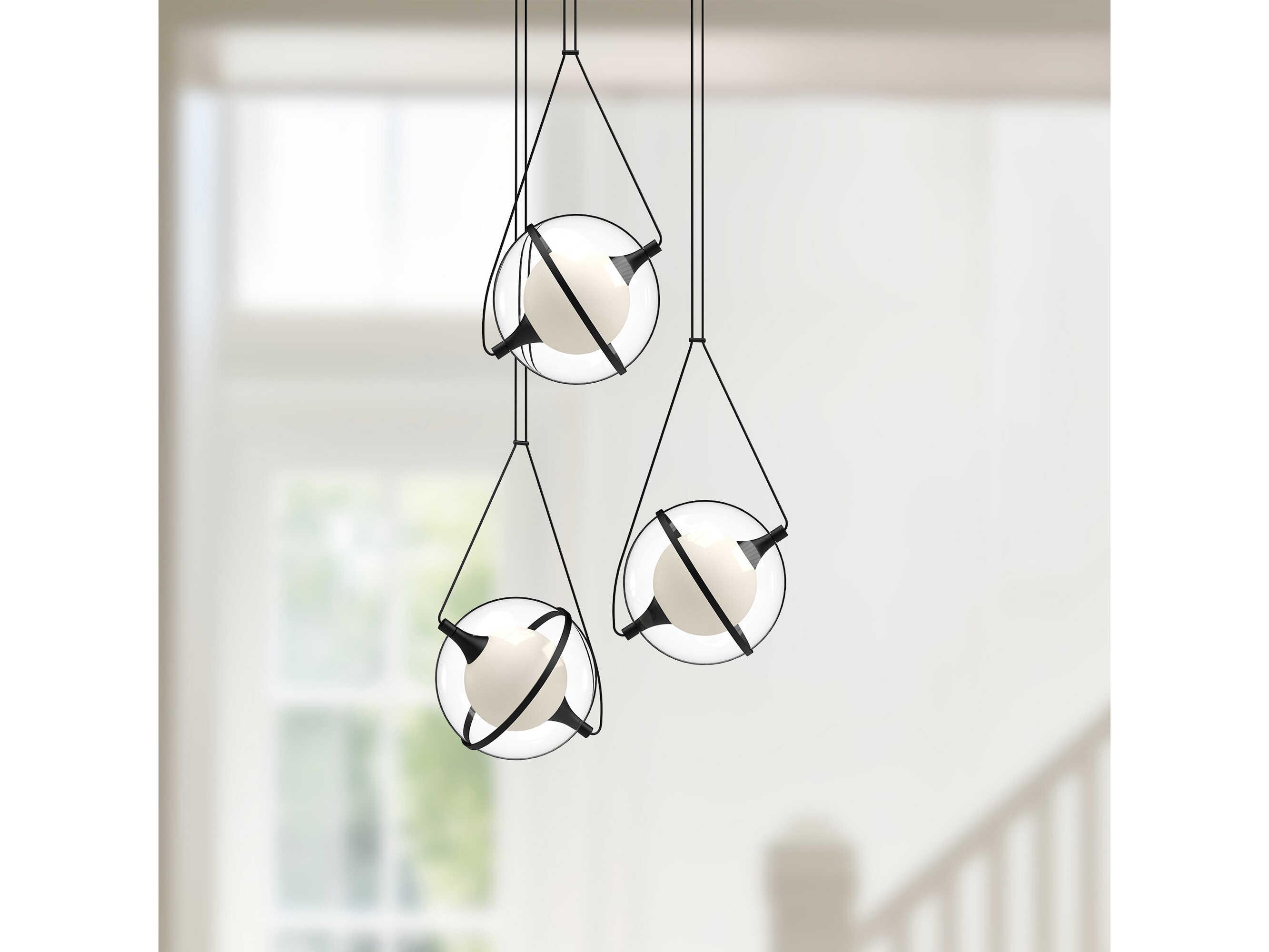 Kuzco Lighting Aries Black Geometric Globe Chandelier