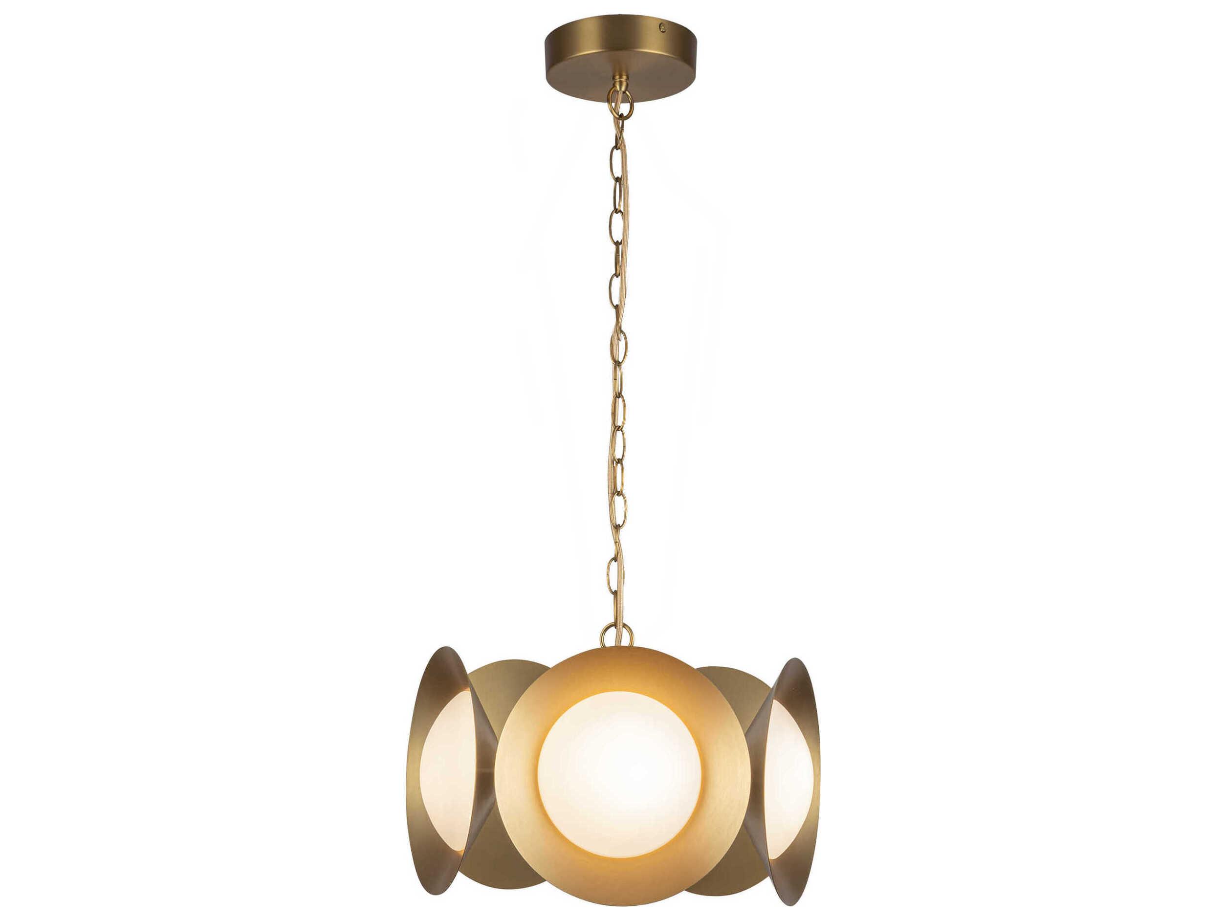 Kuzco Lighting Cleo Brushed Gold Round Chandelier