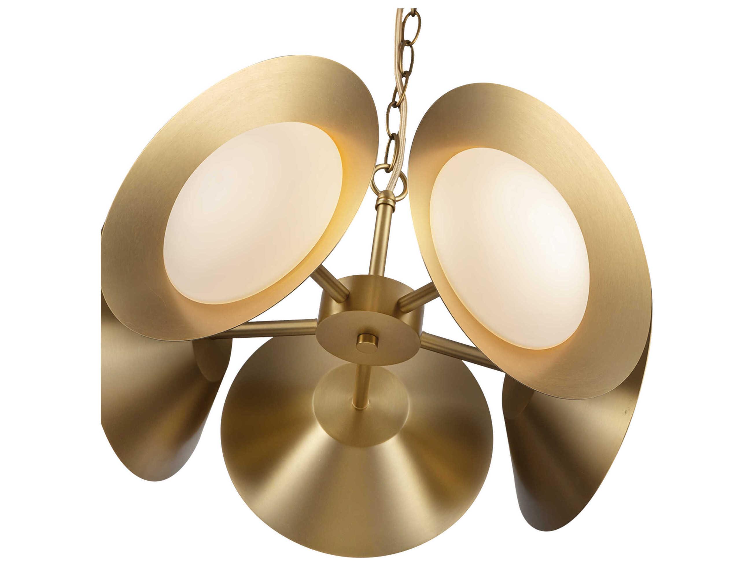 Kuzco Lighting Cleo Brushed Gold Round Chandelier