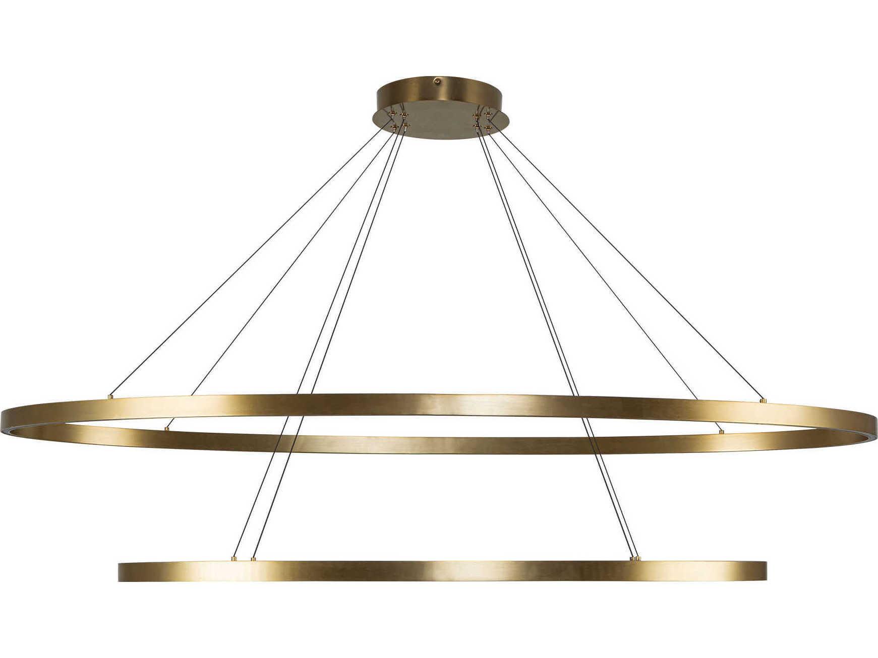 Kuzco Lighting Ovale Brushed Gold Linear Chandelier