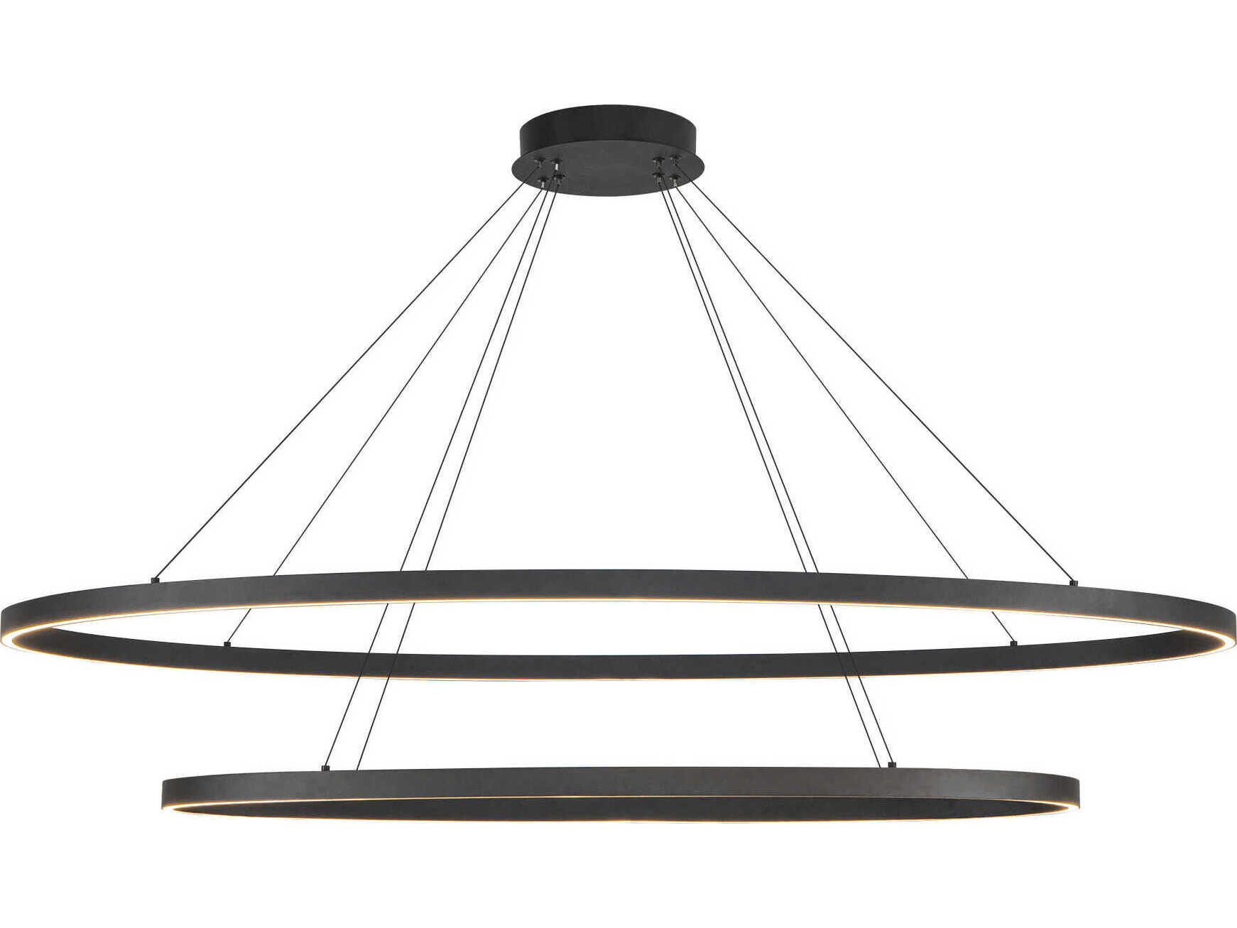 Kuzco Lighting Ovale Black Linear Chandelier