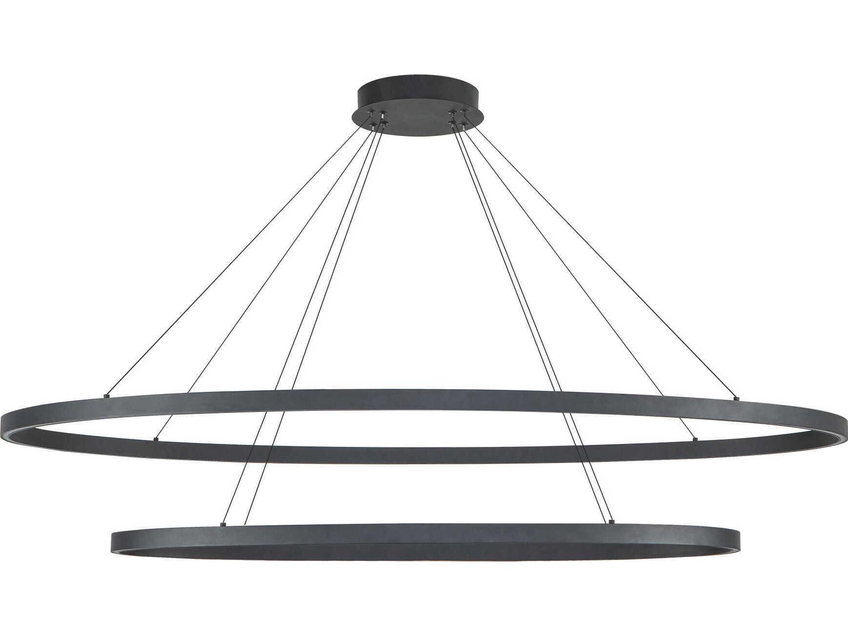 Kuzco Lighting Ovale Black Linear Chandelier