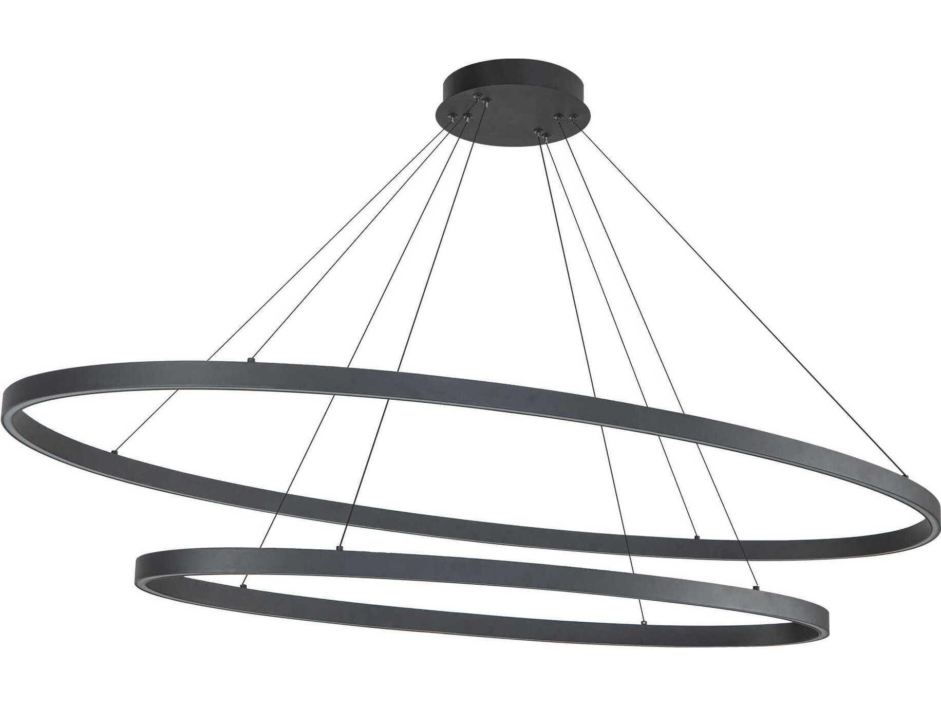 Kuzco Lighting Ovale Black Linear Chandelier
