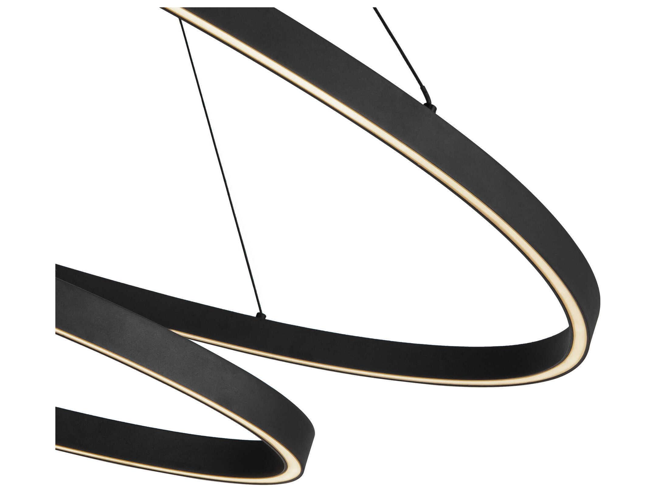 Kuzco Lighting Ovale Black Linear Chandelier