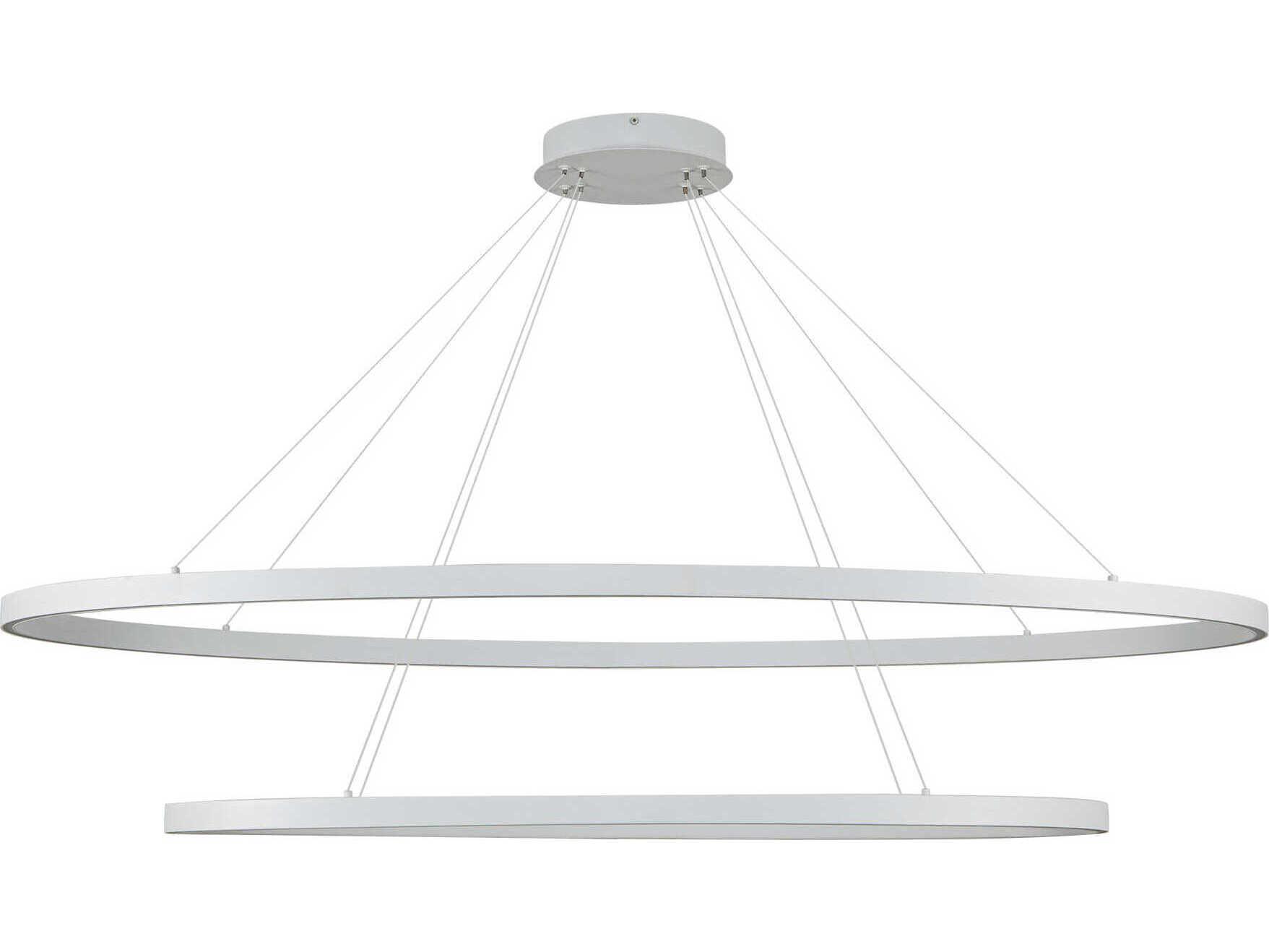 Kuzco Lighting Ovale White Linear Chandelier
