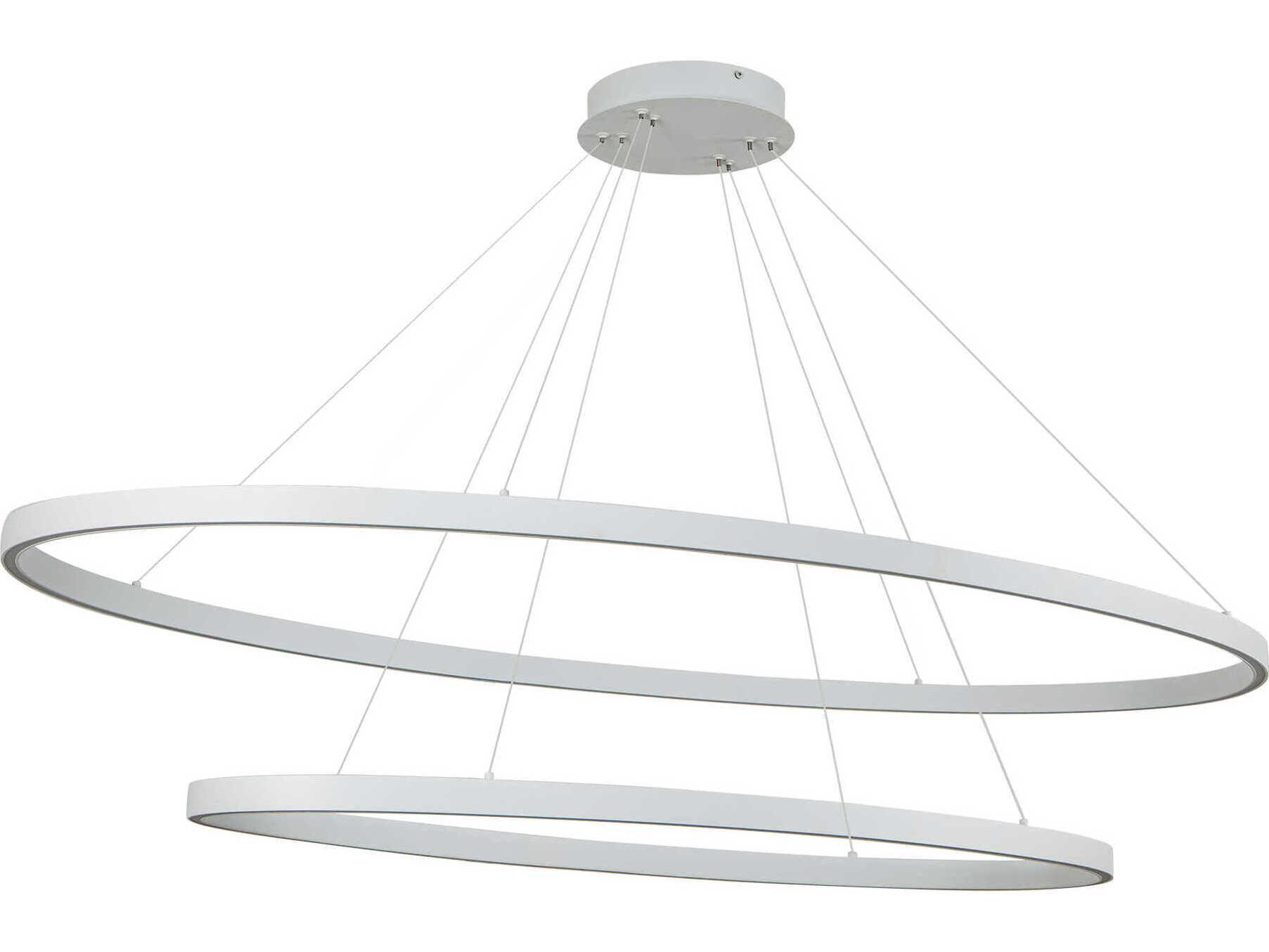 Kuzco Lighting Ovale White Linear Chandelier