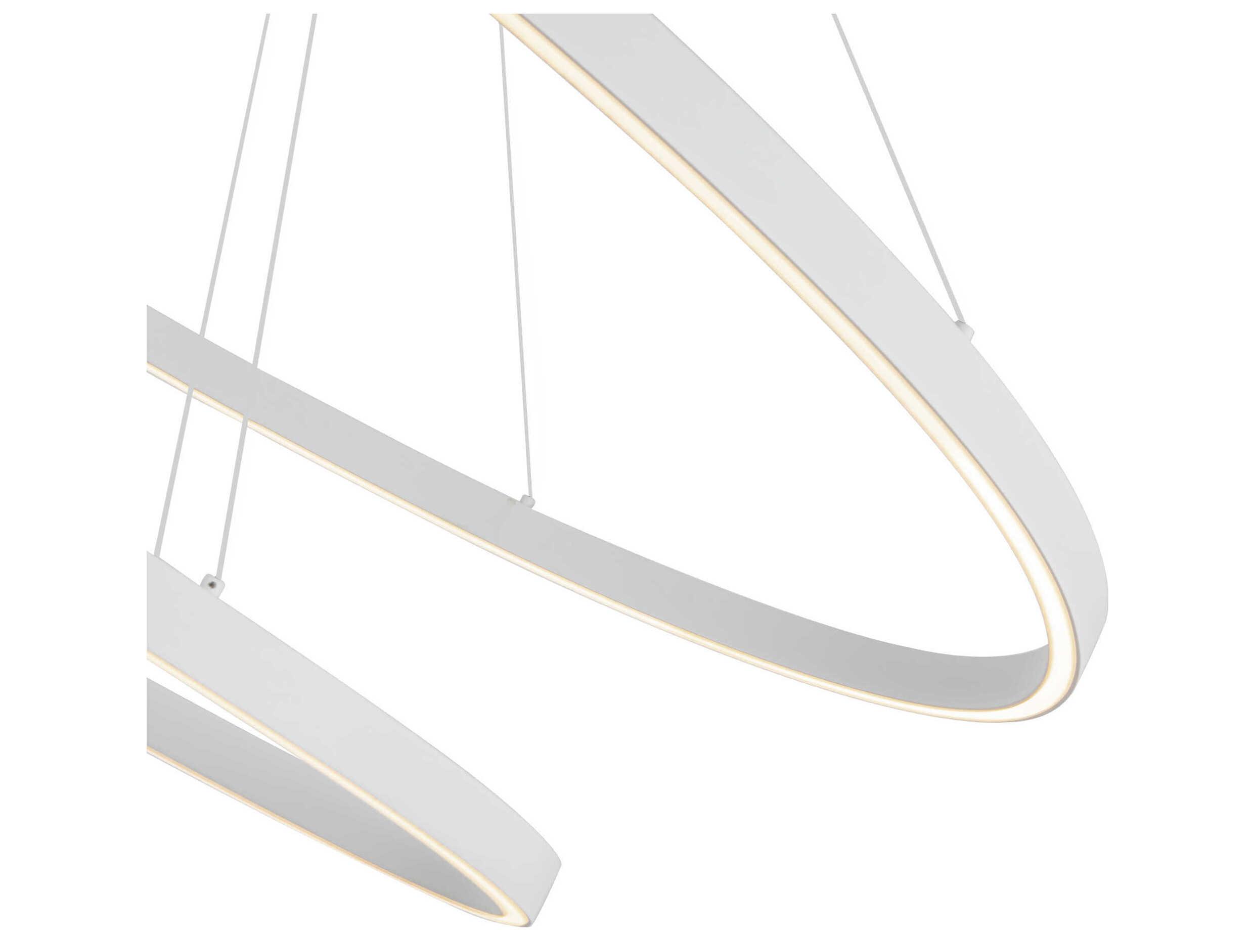 Kuzco Lighting Ovale White Linear Chandelier